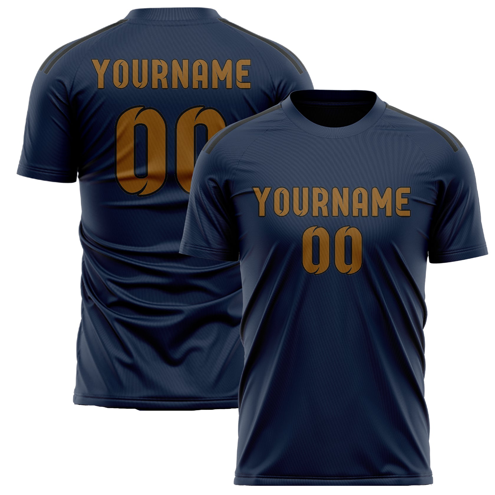 Maillot de football personnalisé bleu kaki