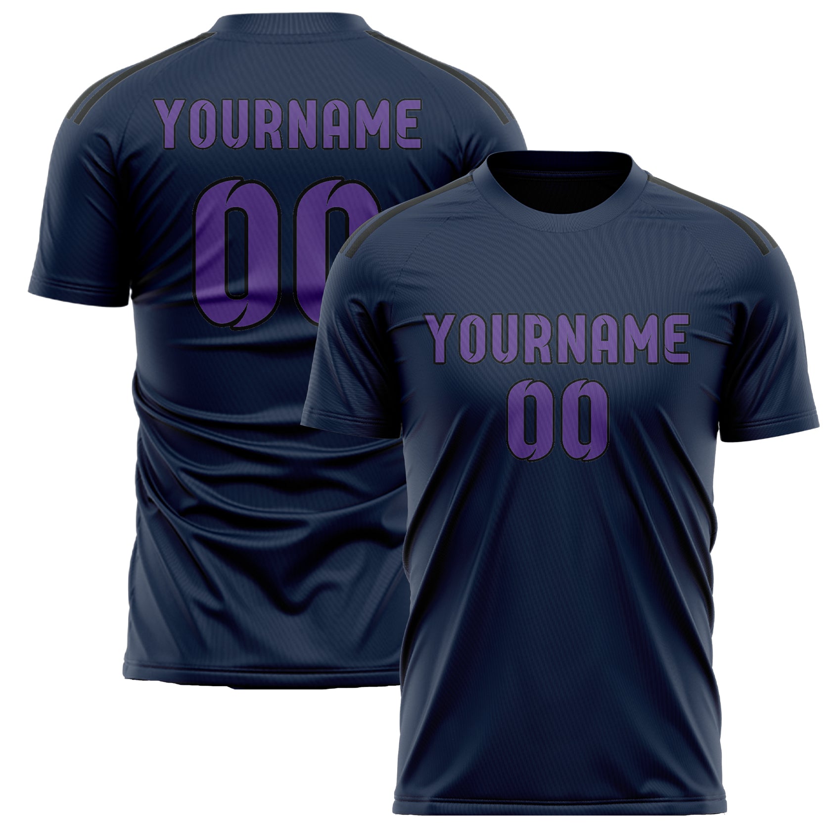 Maillot de football personnalisé bleu clair et violet