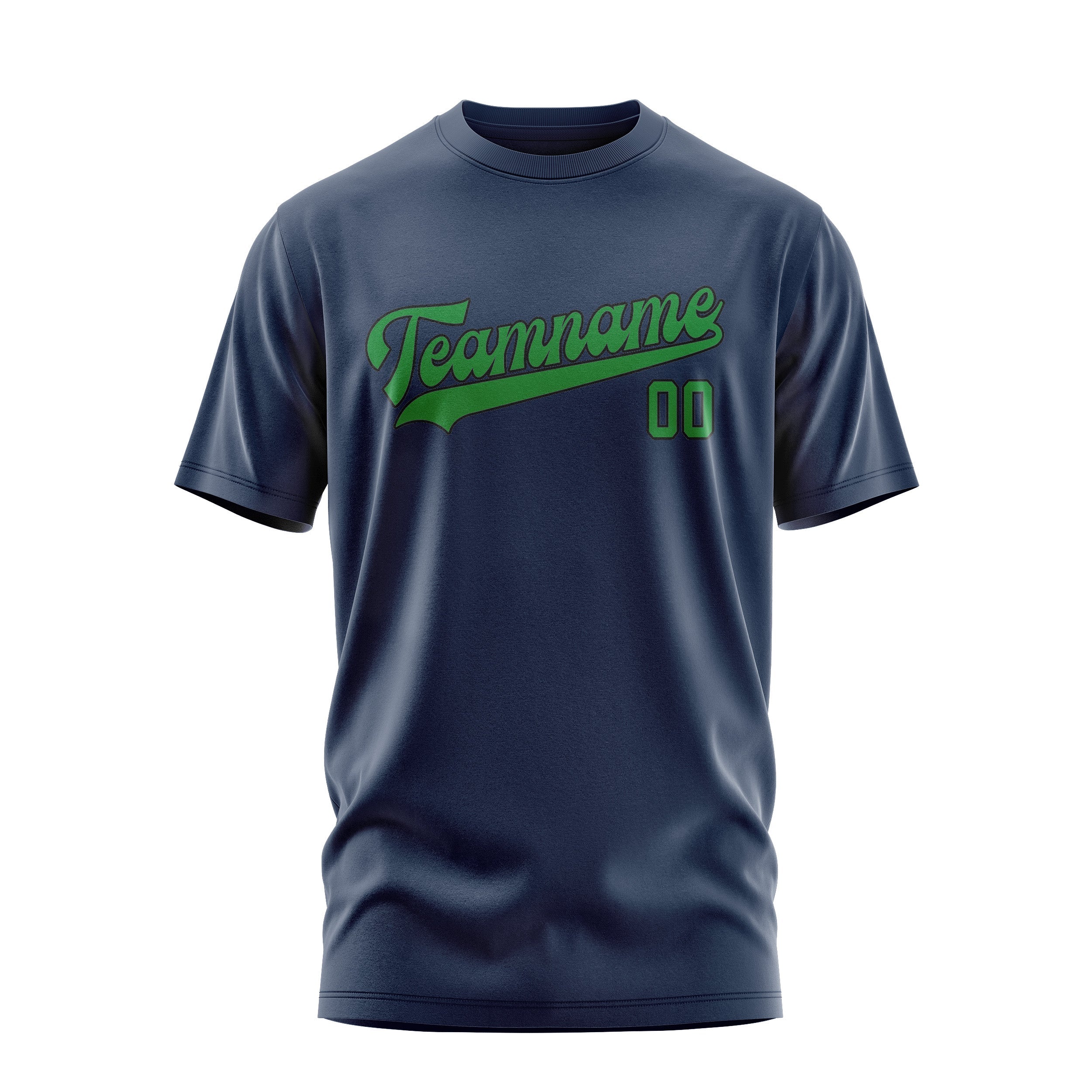 T-shirt personnalisé bleu émeraude et vert émeraude