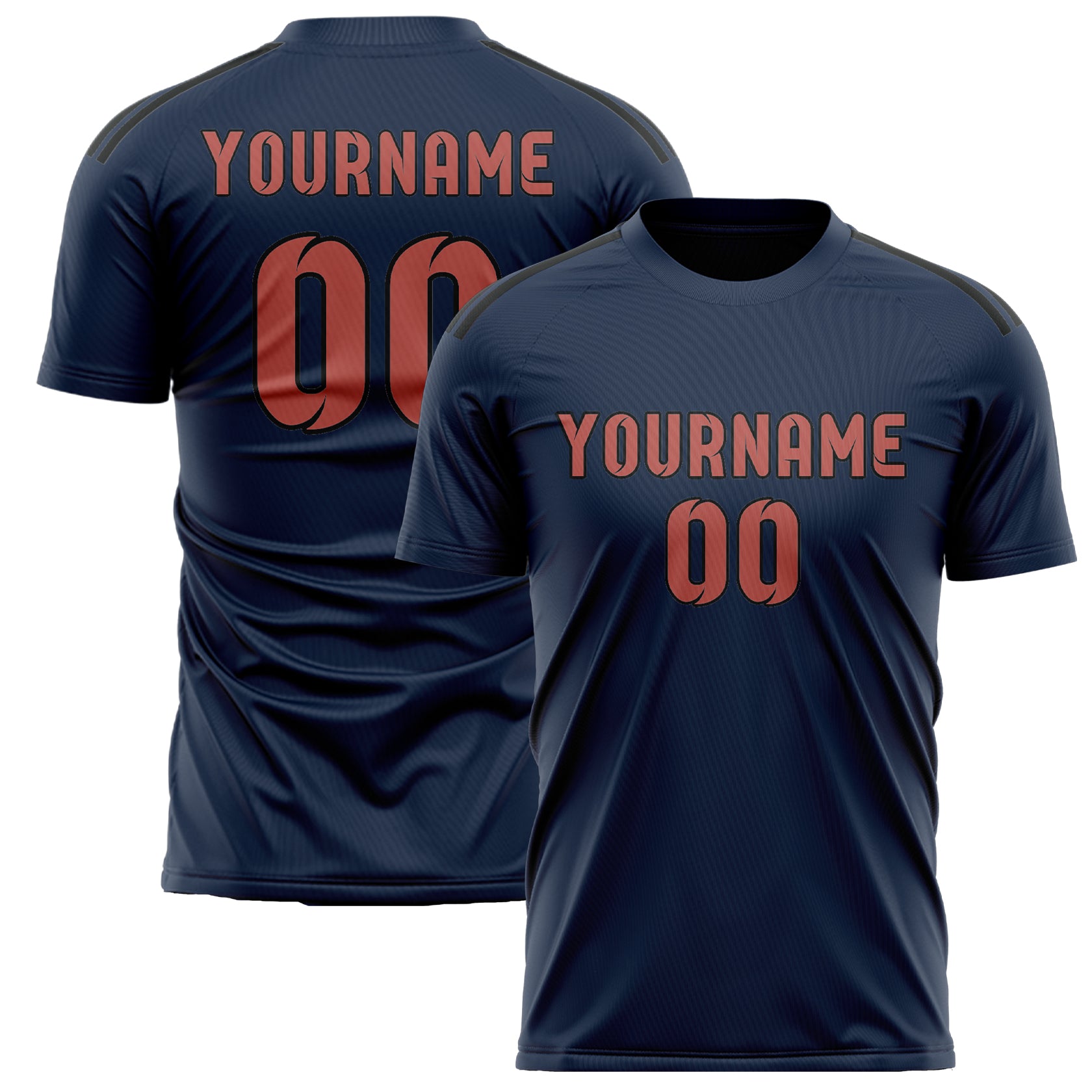 Maillot de football personnalisé Blue Copper Rose