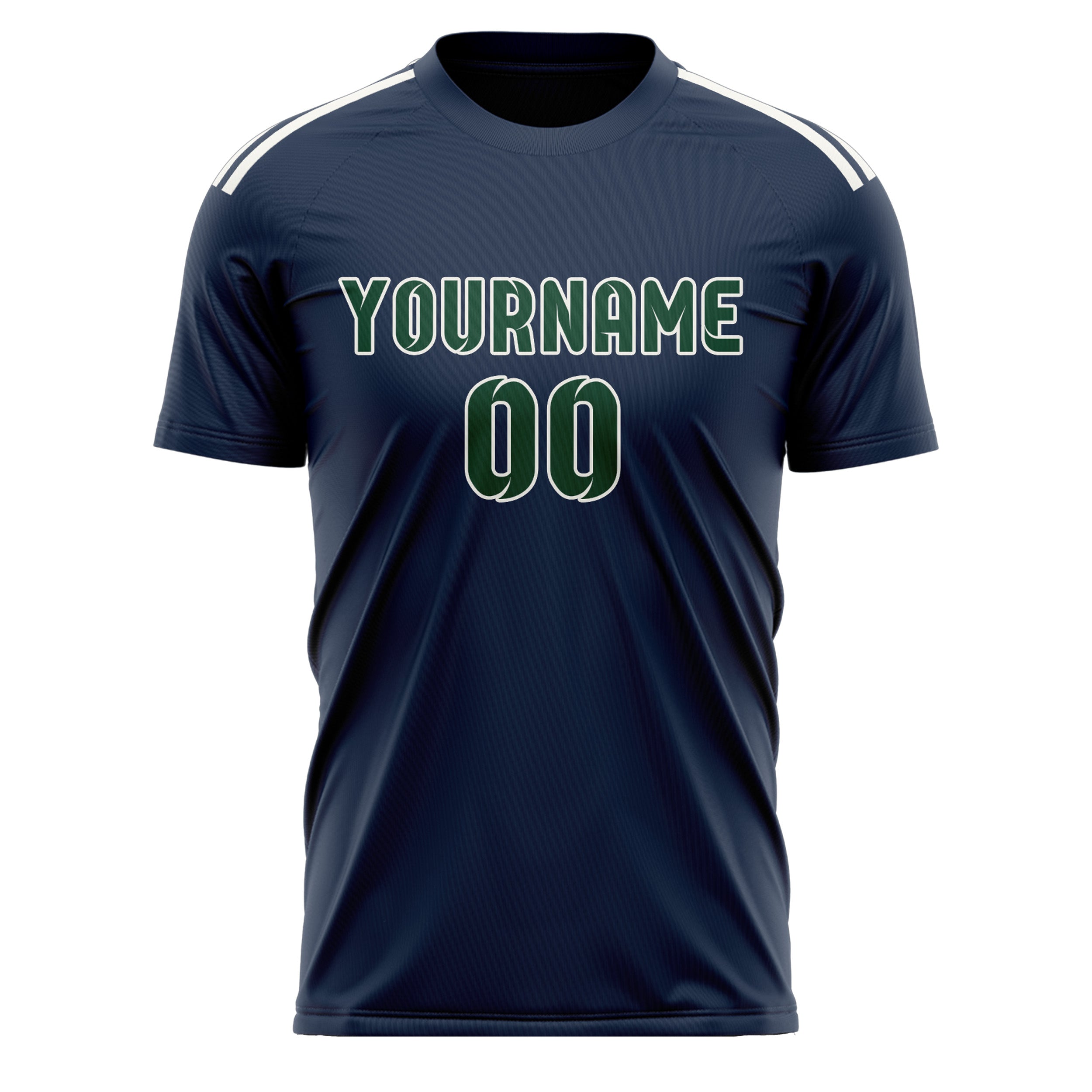 Maillot de football personnalisé bleu et vert