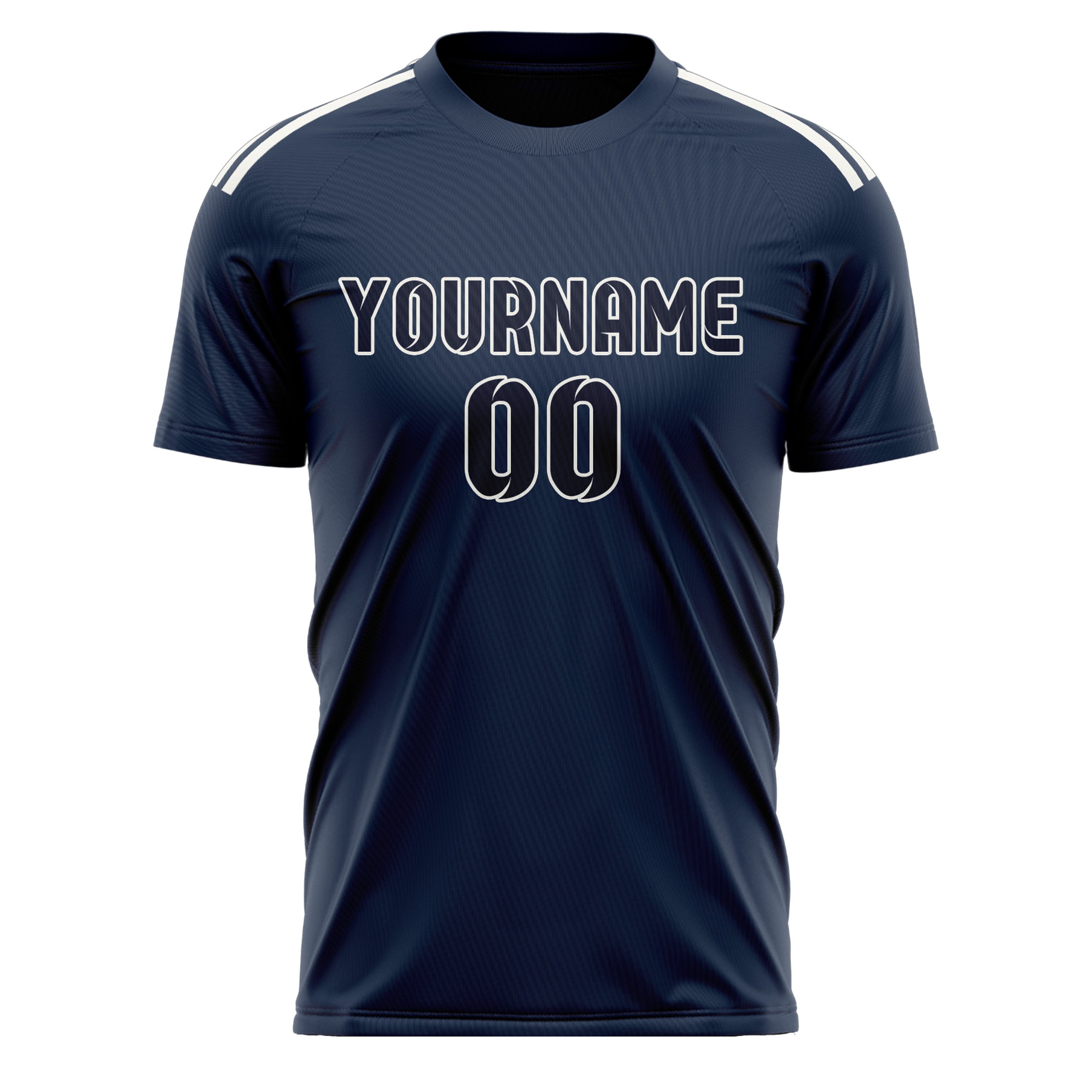 Maillot de football personnalisé bleu marine
