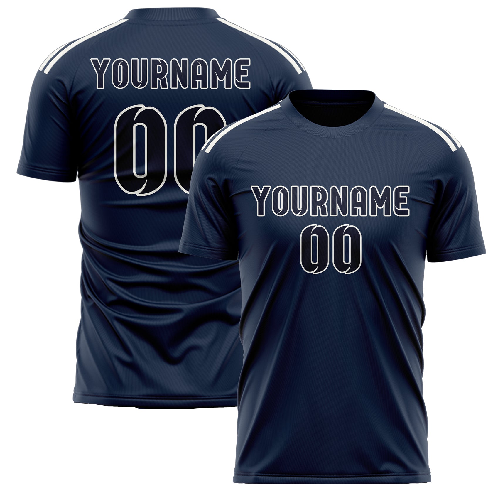 Maillot de football personnalisé bleu marine