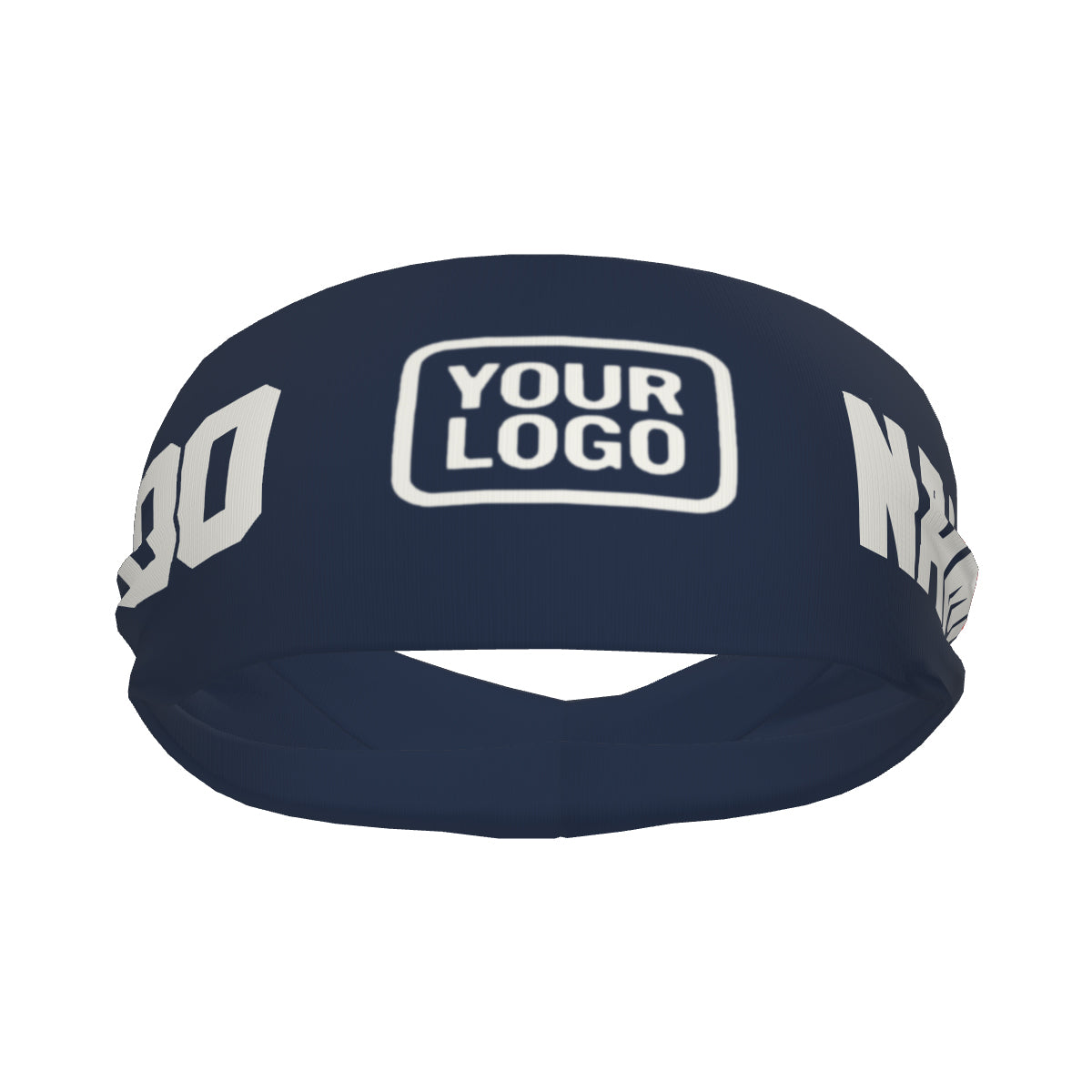 Bandeau de sport bleu et blanc personnalisé