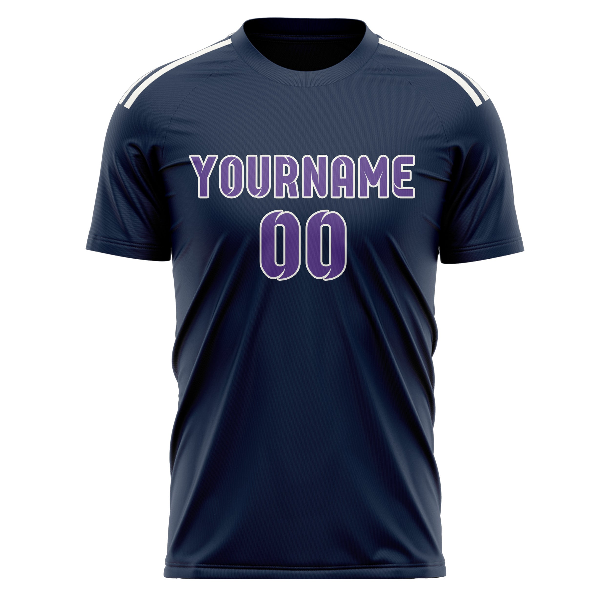 Maillot de football personnalisé bleu clair et violet