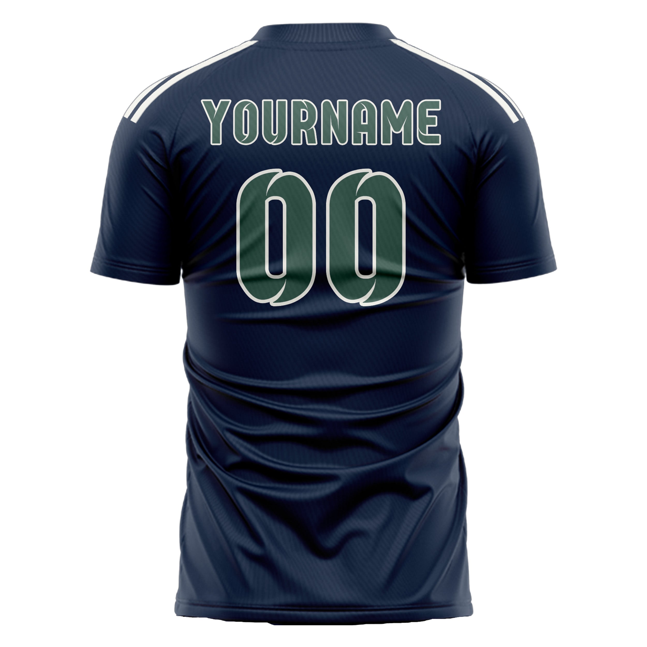 Maillot de football personnalisé bleu-vert