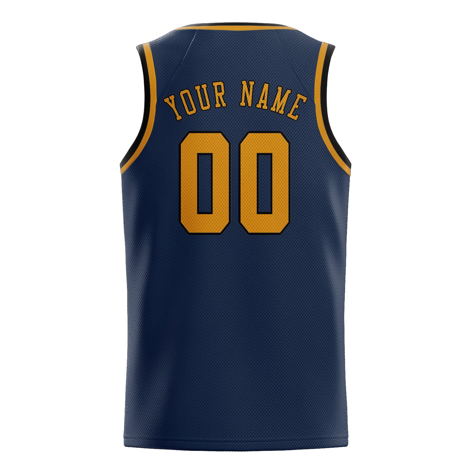 Maillot de basketball personnalisé bleu et jaune