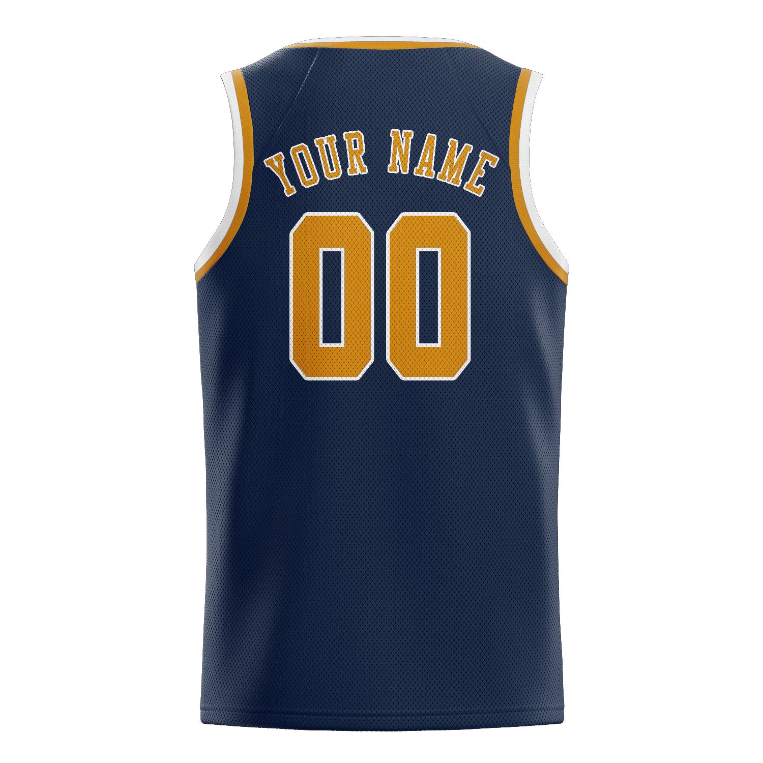 Maillot de basketball personnalisé bleu et jaune