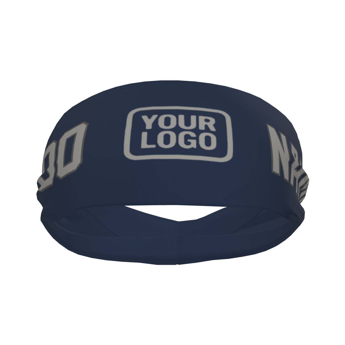 Bandeau de sport personnalisé bleu gris