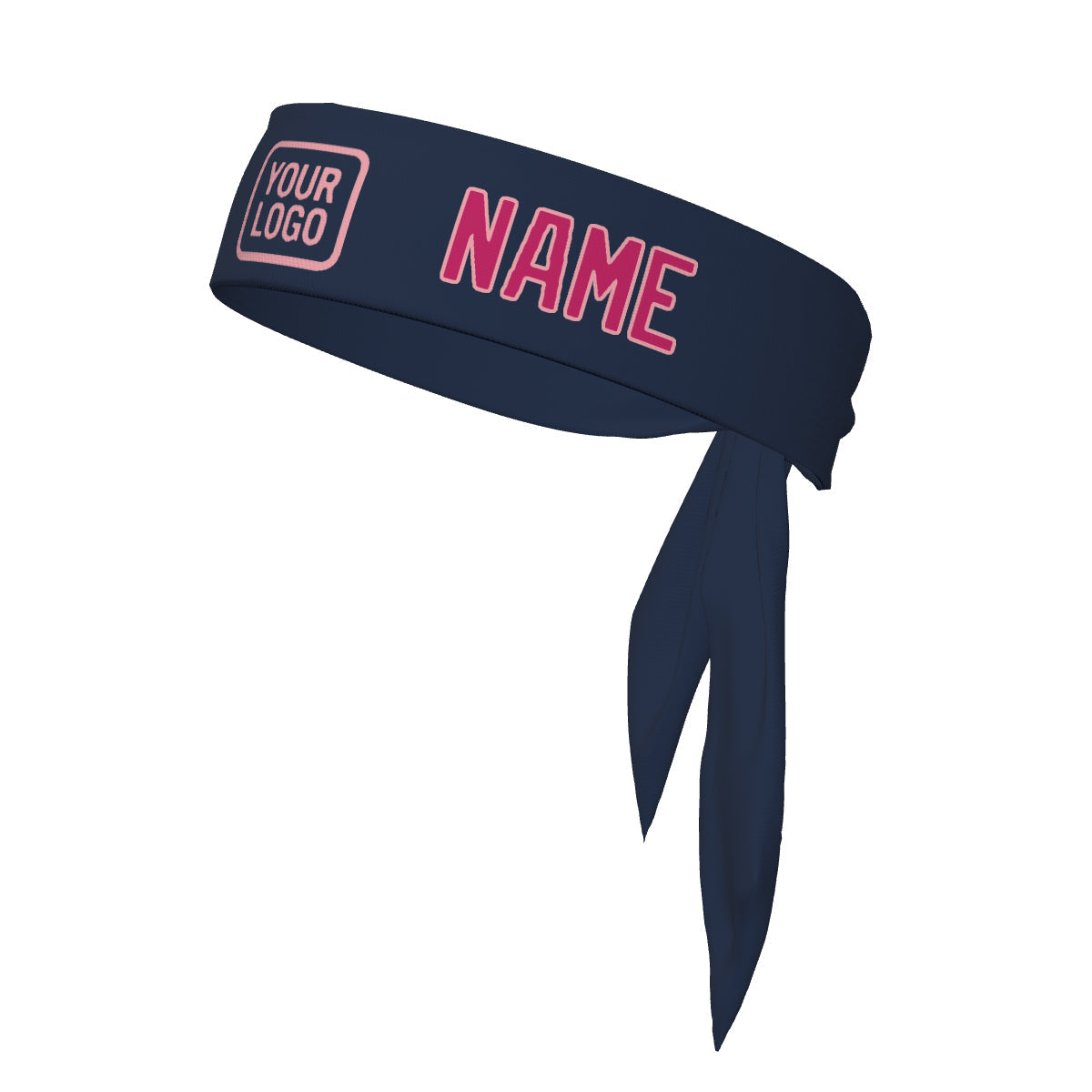 Bandeau personnalisé bleu et rose