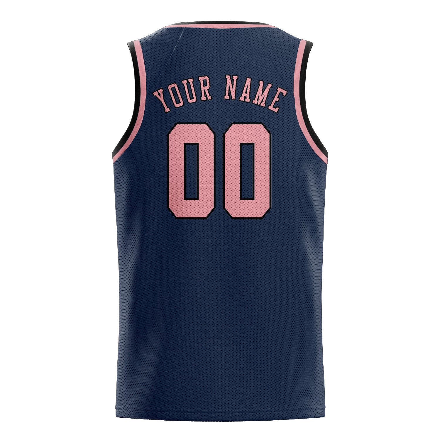 Maillot de basketball personnalisé bleu et rose clair