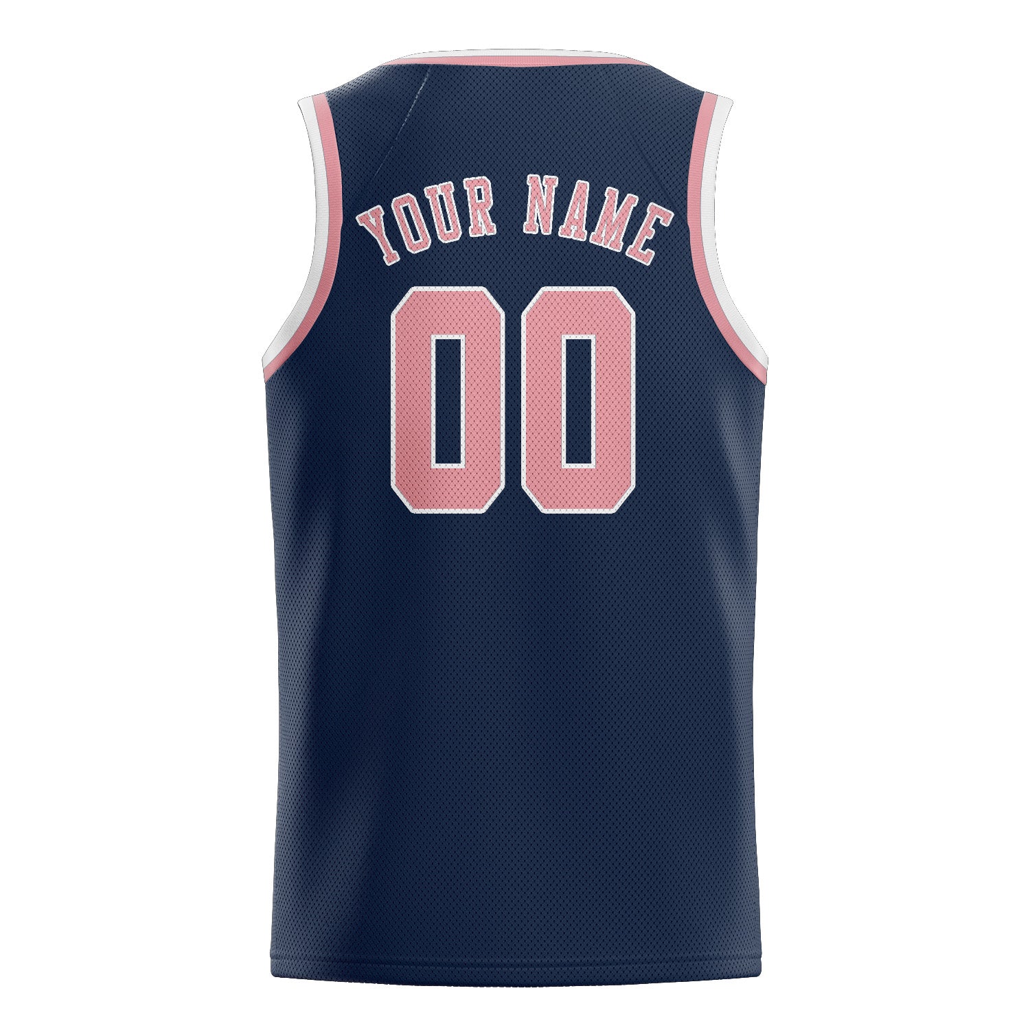 Maillot de basketball personnalisé bleu et rose clair