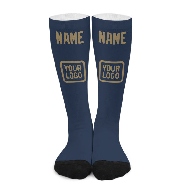Chaussettes hautes personnalisées bleu clair kaki