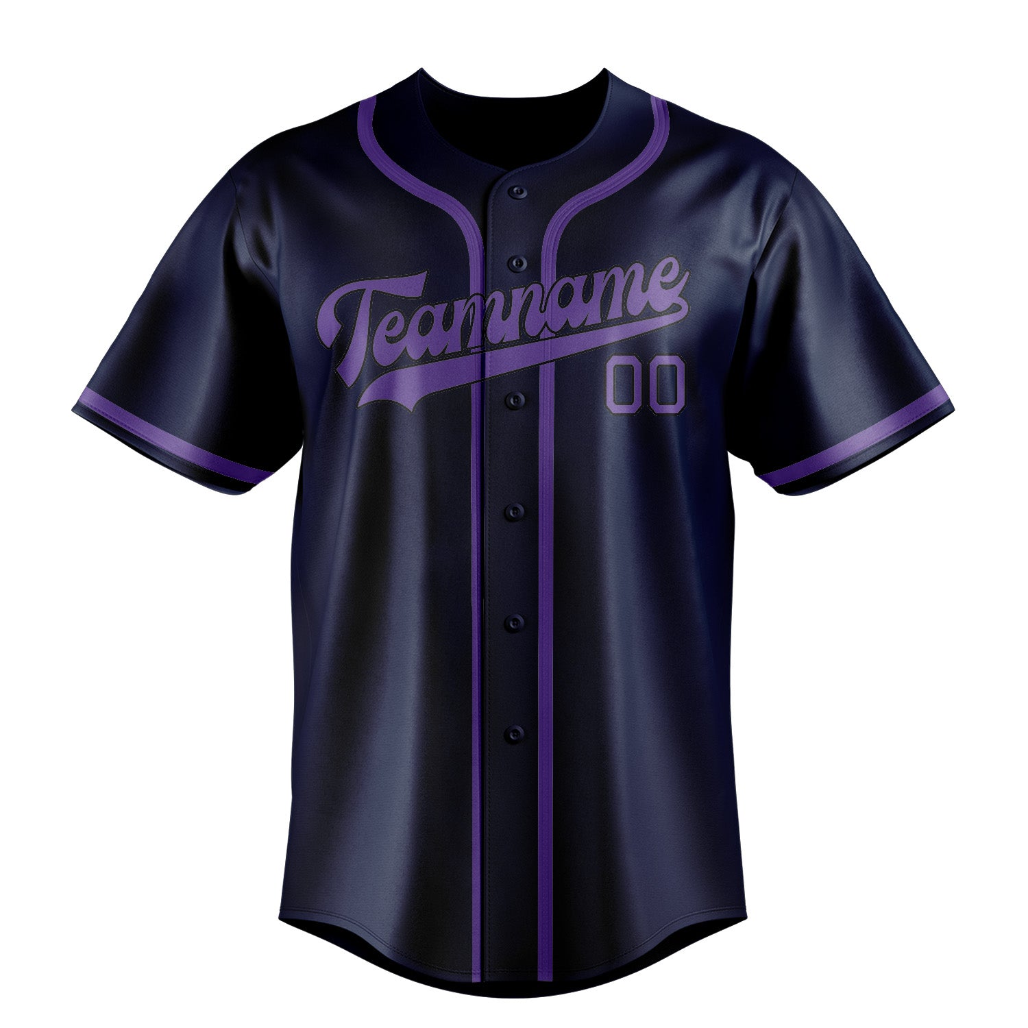 Maillot de baseball personnalisé bleu clair et violet