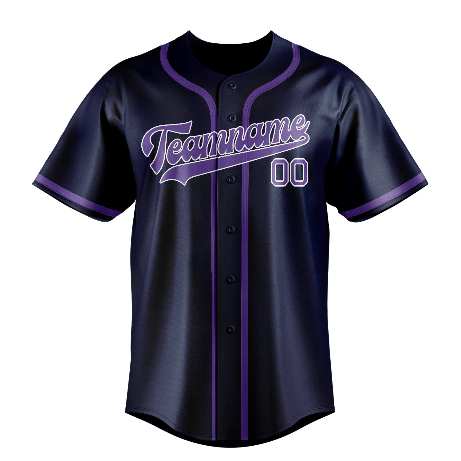 Maillot de baseball personnalisé bleu clair et violet