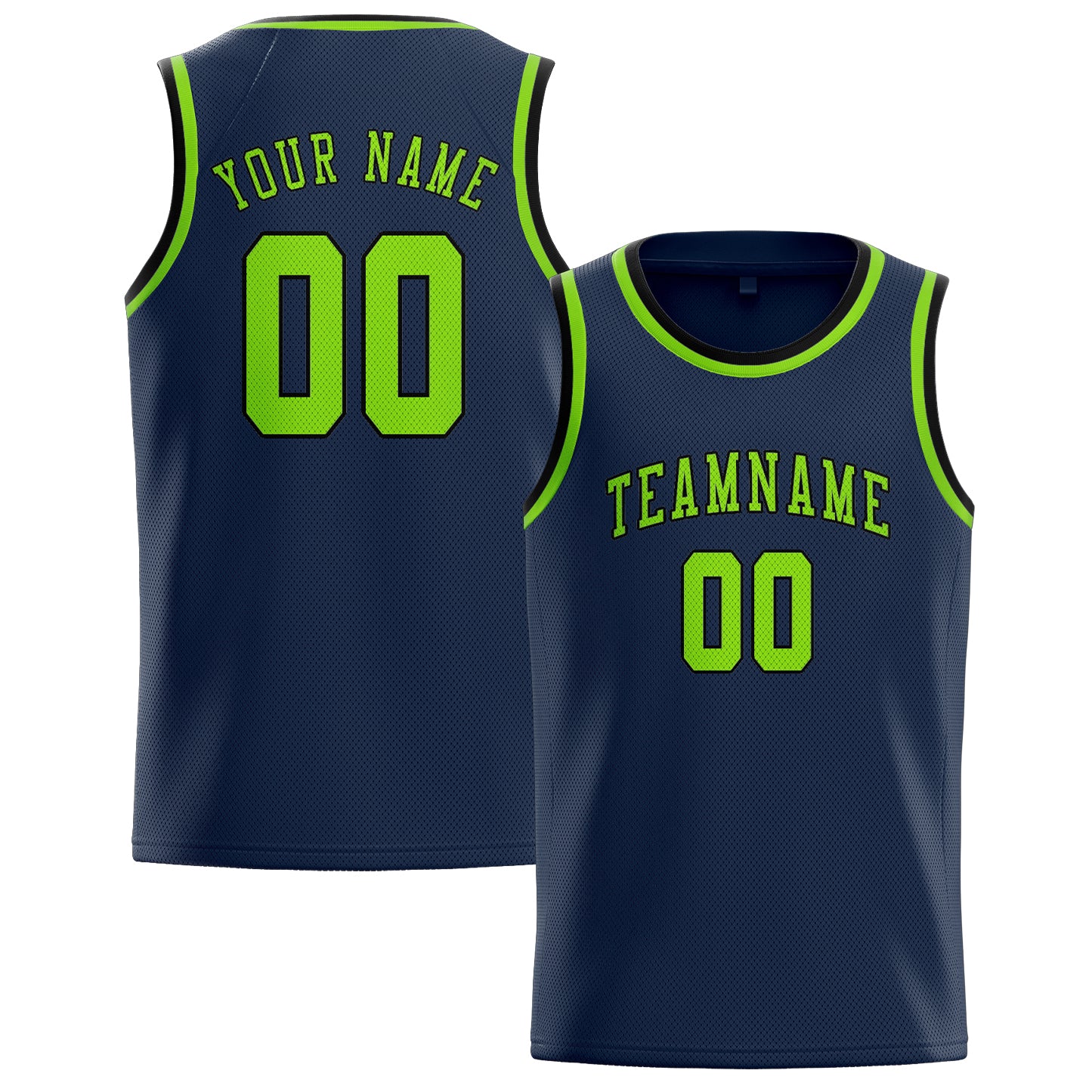 Maillot de basketball personnalisé bleu émeraude et vert émeraude