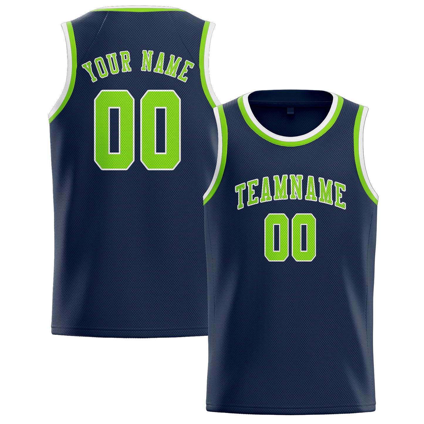 Maillot de basketball personnalisé bleu émeraude et vert émeraude