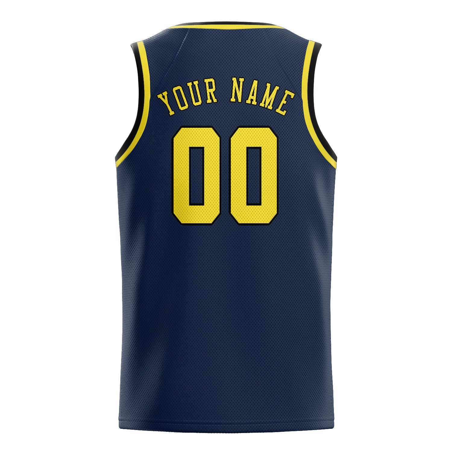 Maillot de basketball personnalisé bleu clair et jaune clair