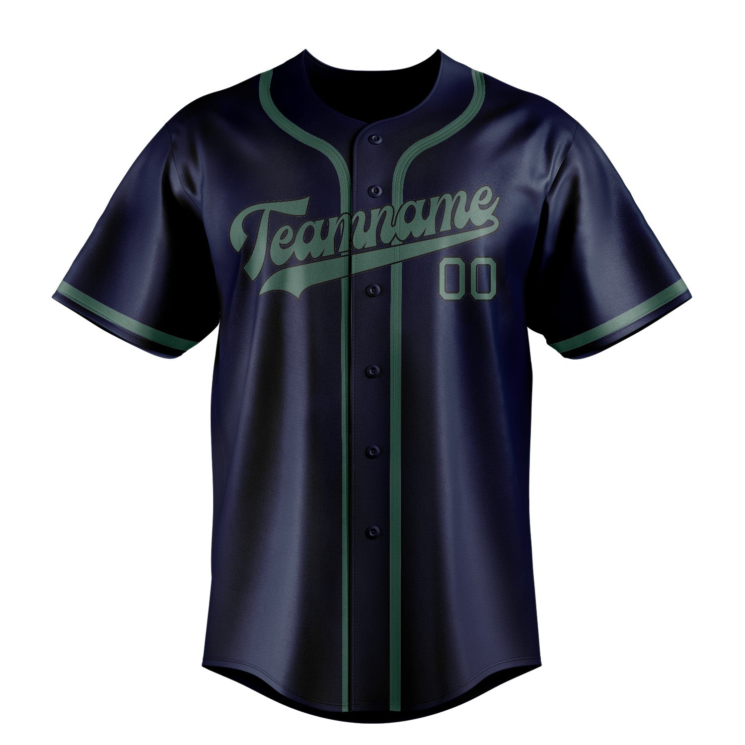 Maillot de baseball personnalisé bleu-vert