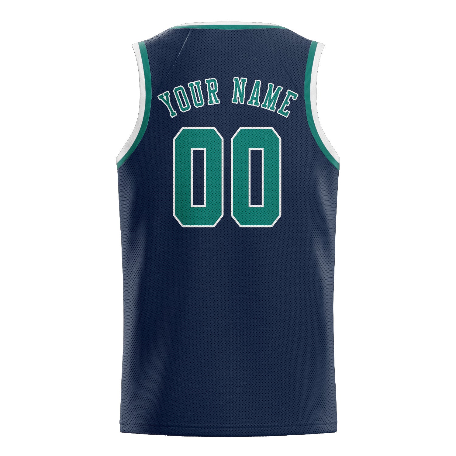 Maillot de basketball personnalisé bleu-vert