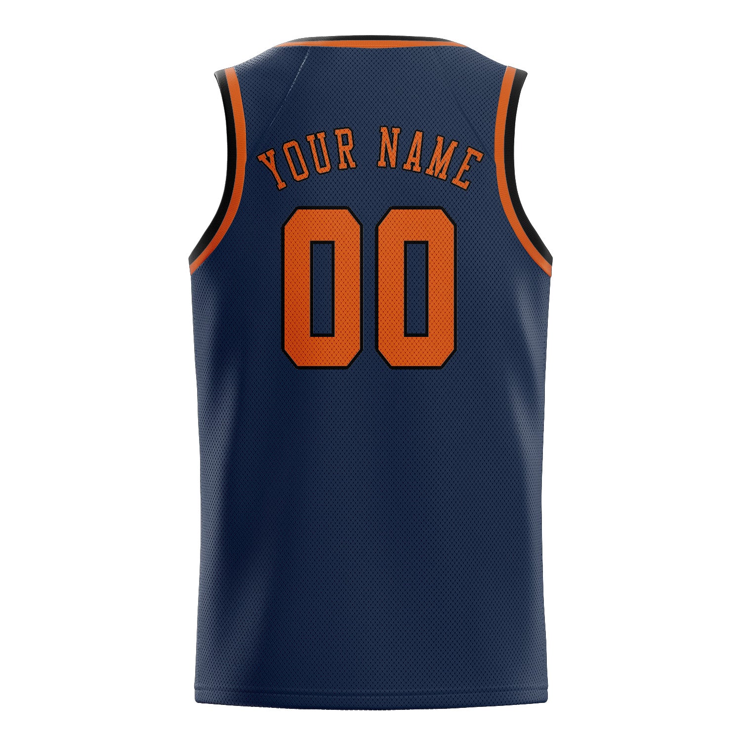 Maillot de basketball personnalisé bleu et orange