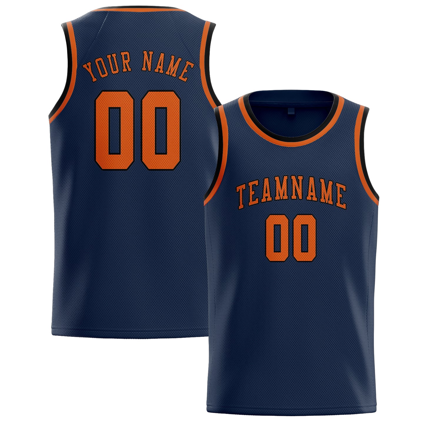 Maillot de basketball personnalisé bleu et orange