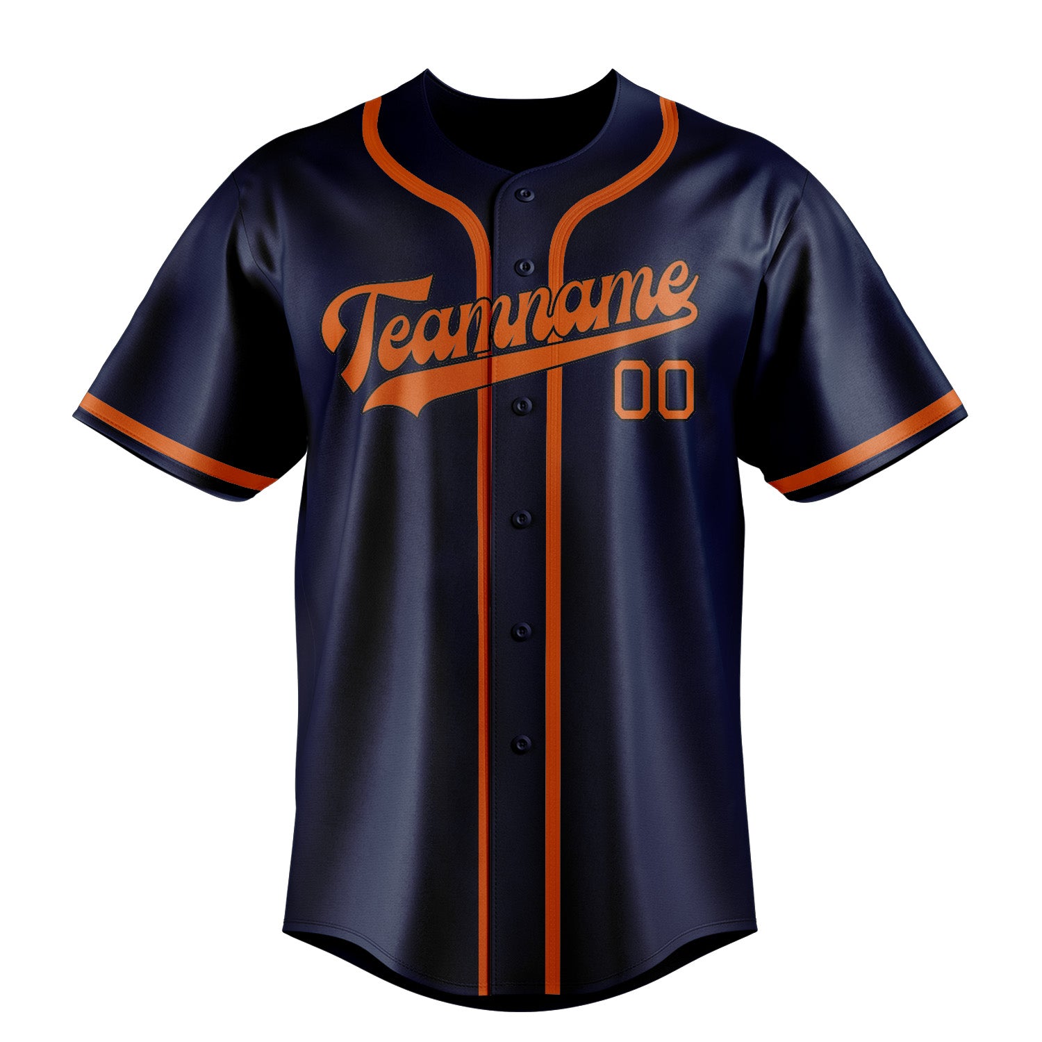 Maillot de baseball personnalisé bleu et orange