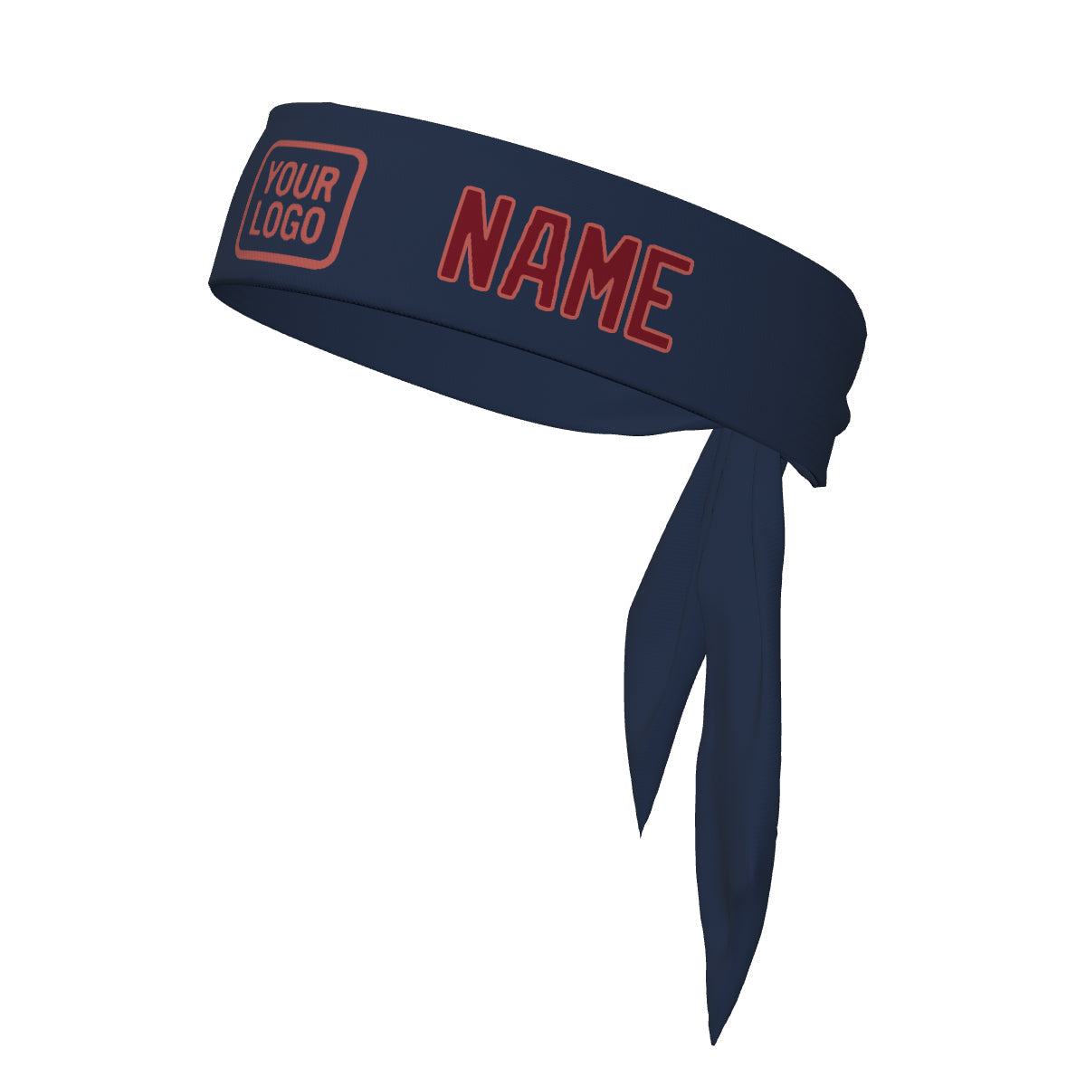 Bandeau personnalisé bleu cramoisi rouge