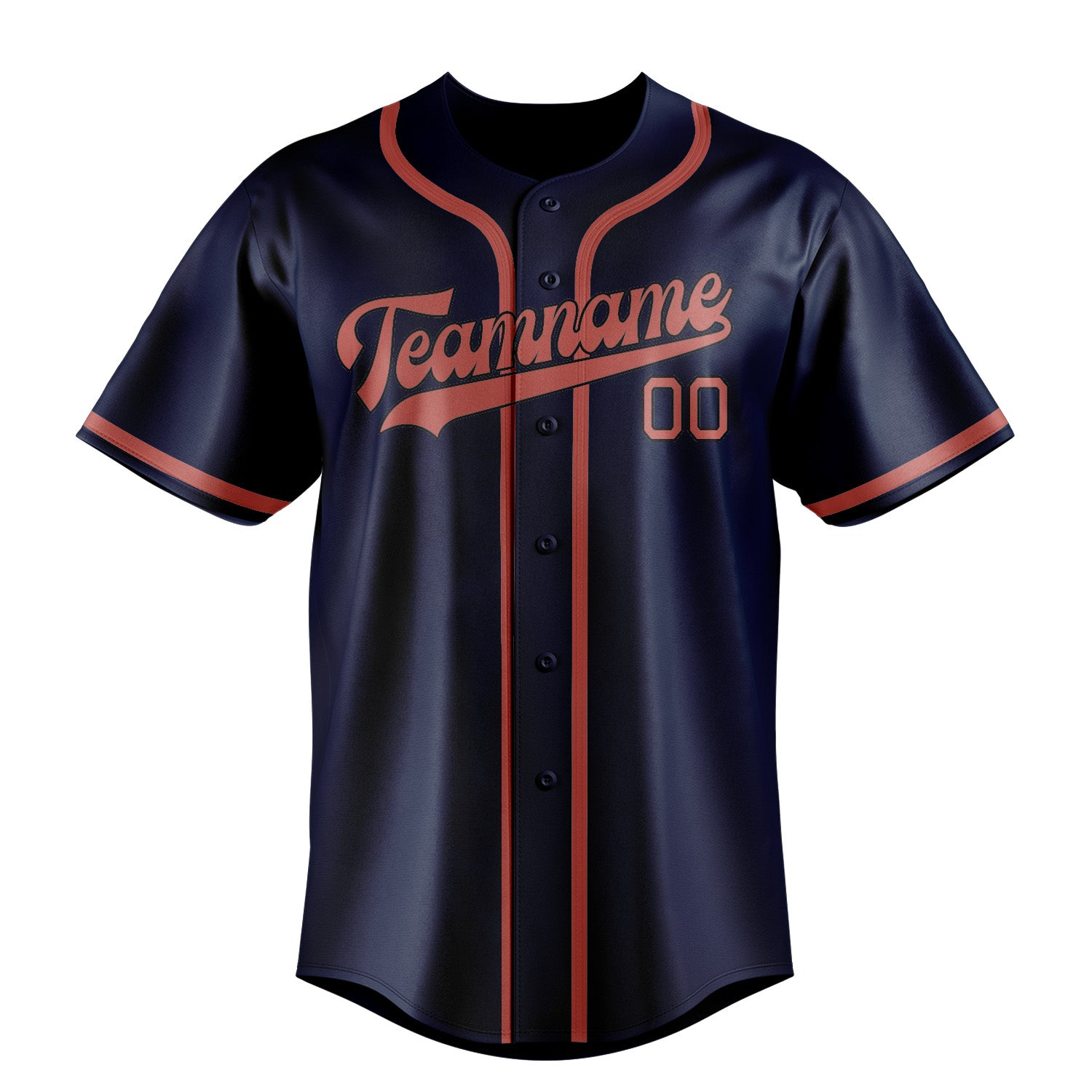 Maillot de baseball personnalisé Blue Copper Rose