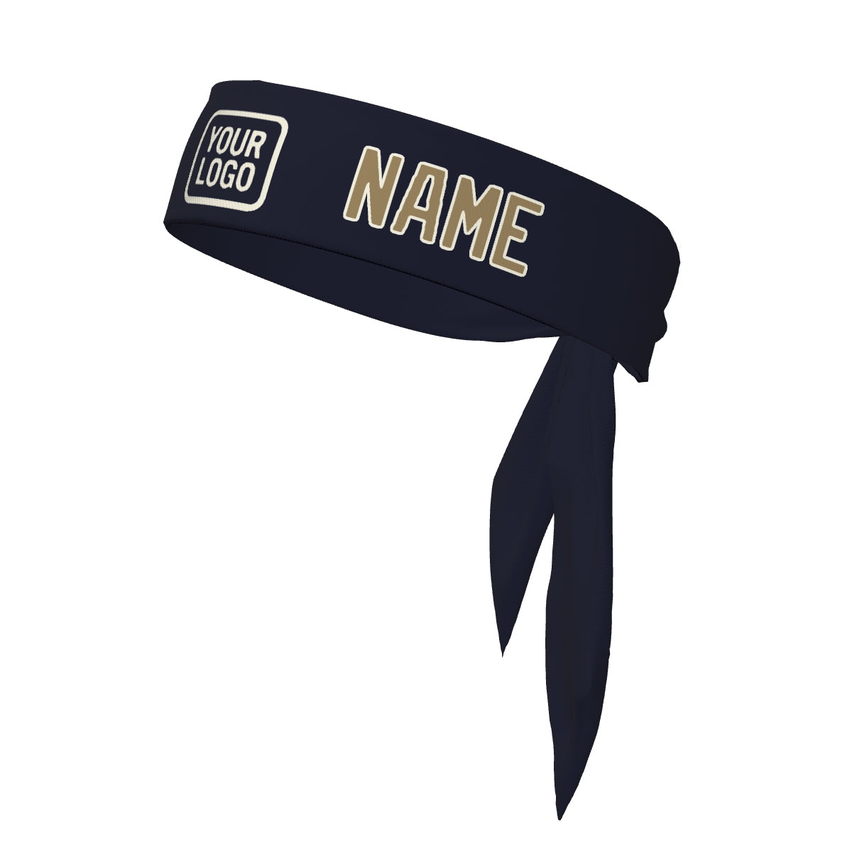 Bandeau personnalisé bleu marine kaki clair