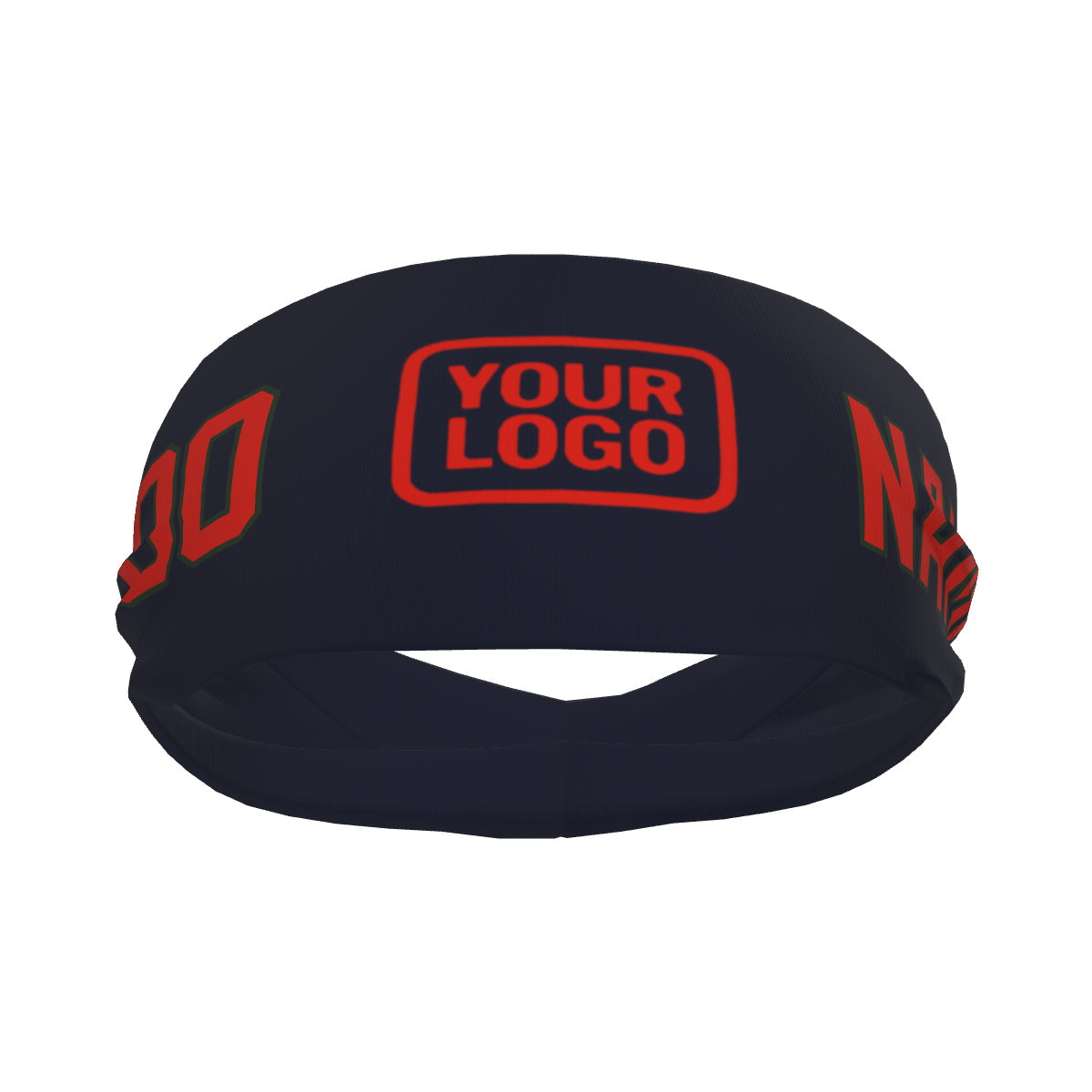 Custom Navy Orange Red Sports headband