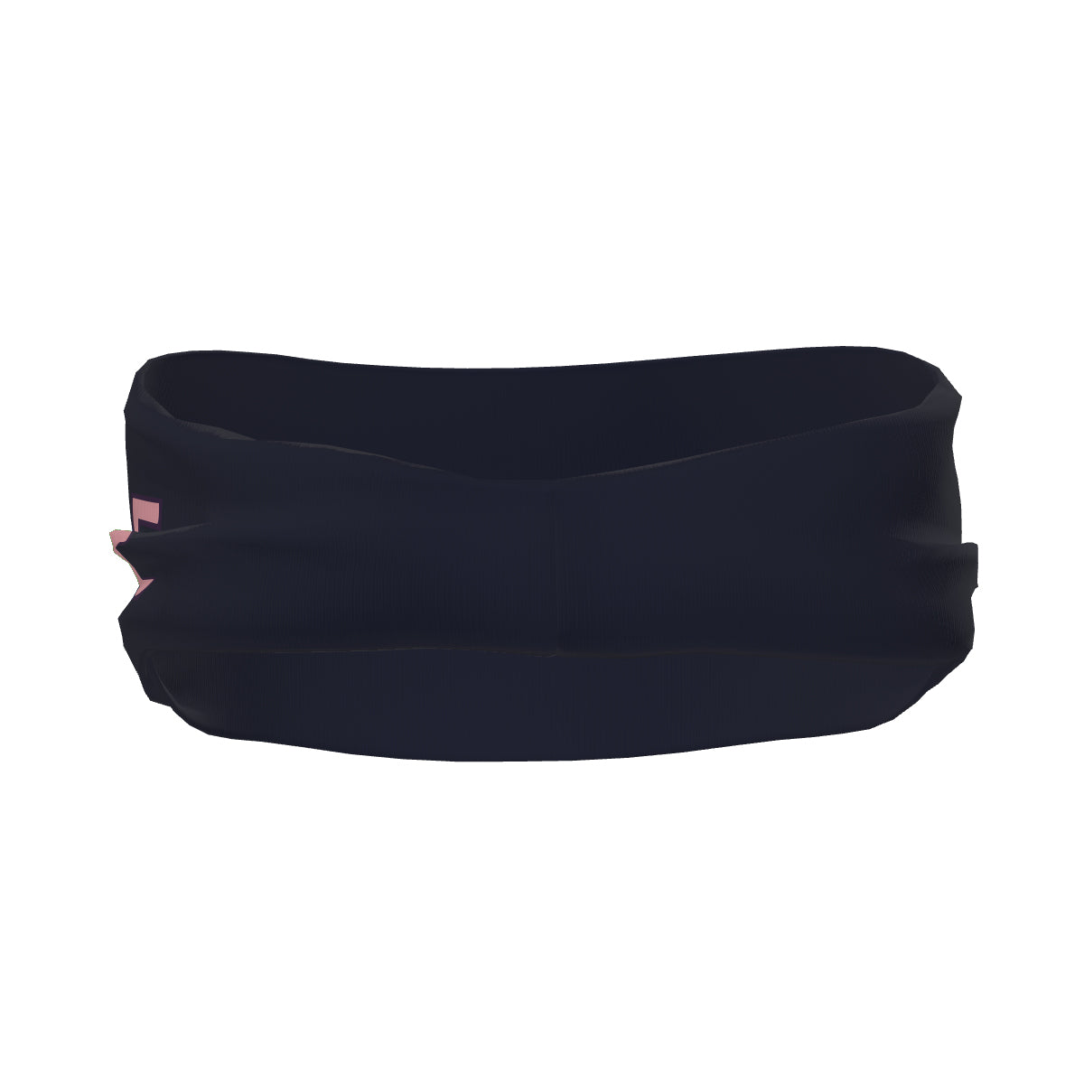 Bandeau de sport personnalisé bleu marine et rose clair