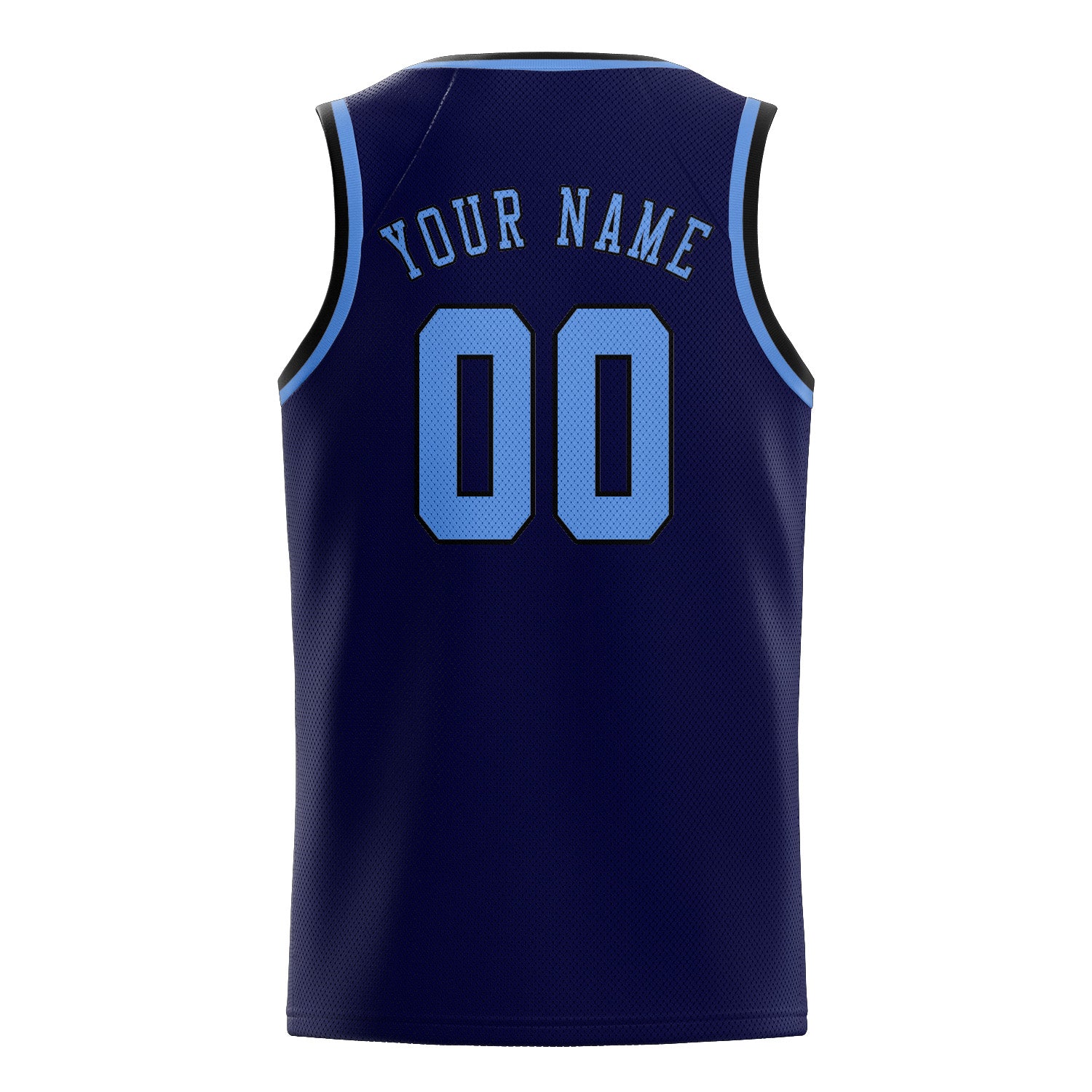 Maillot de basketball personnalisé bleu marine clair