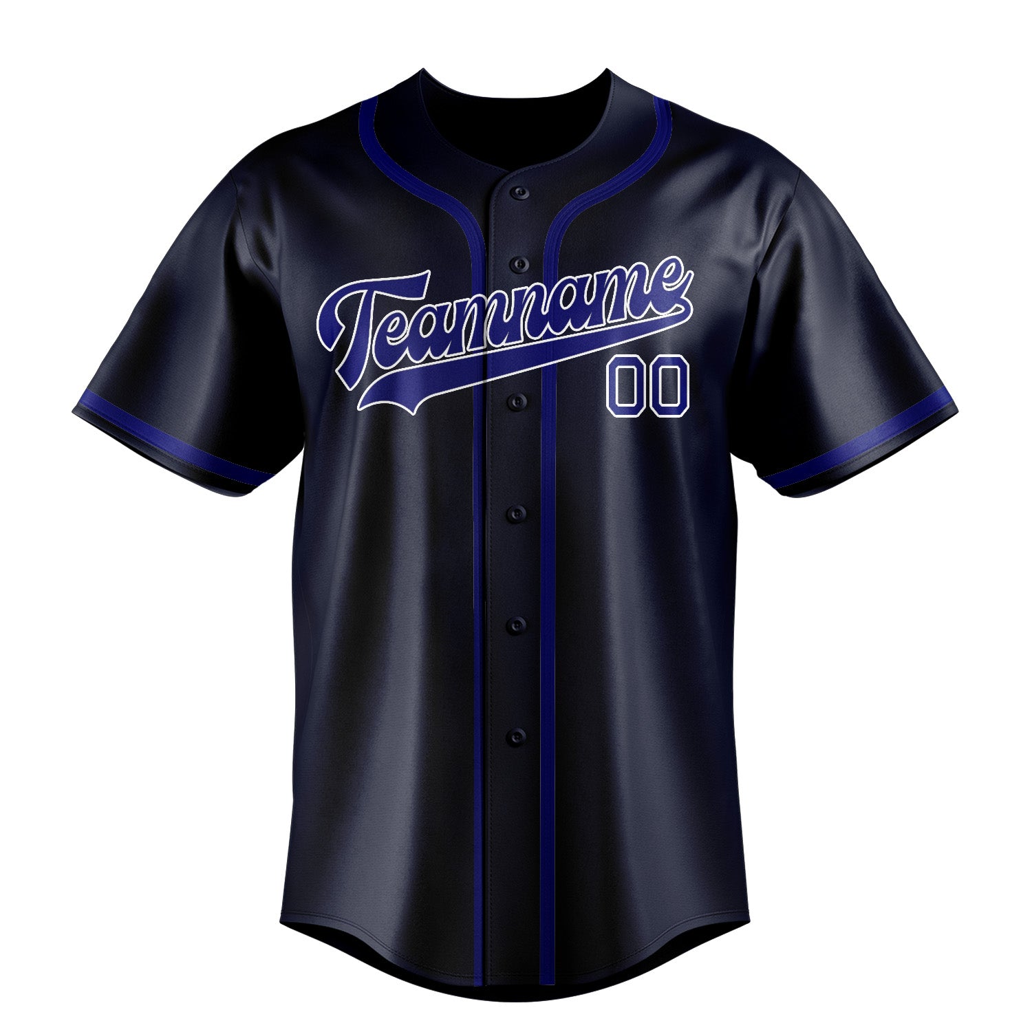 Maillot de baseball personnalisé bleu marine et ciel