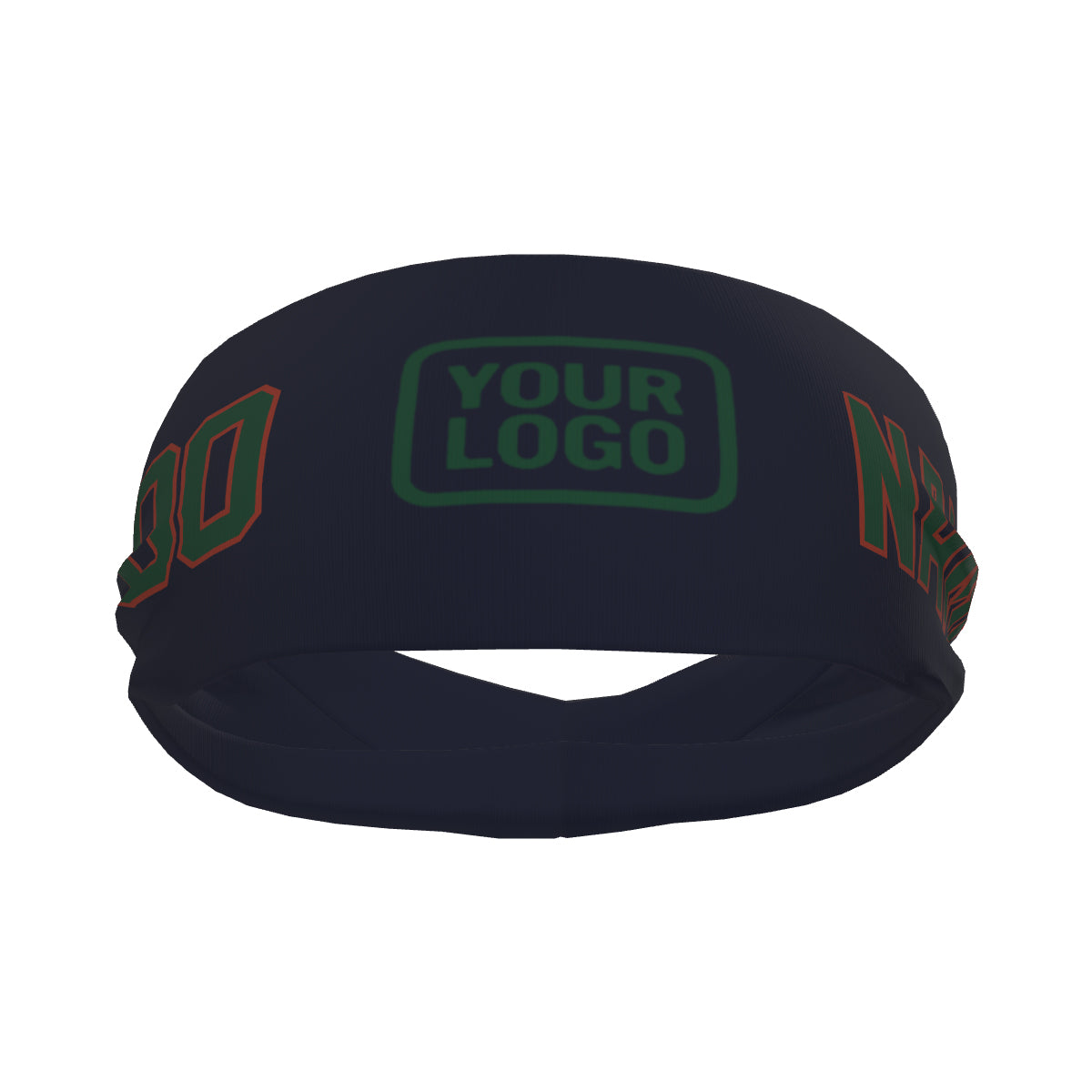 Bandeau de sport vert marine personnalisé