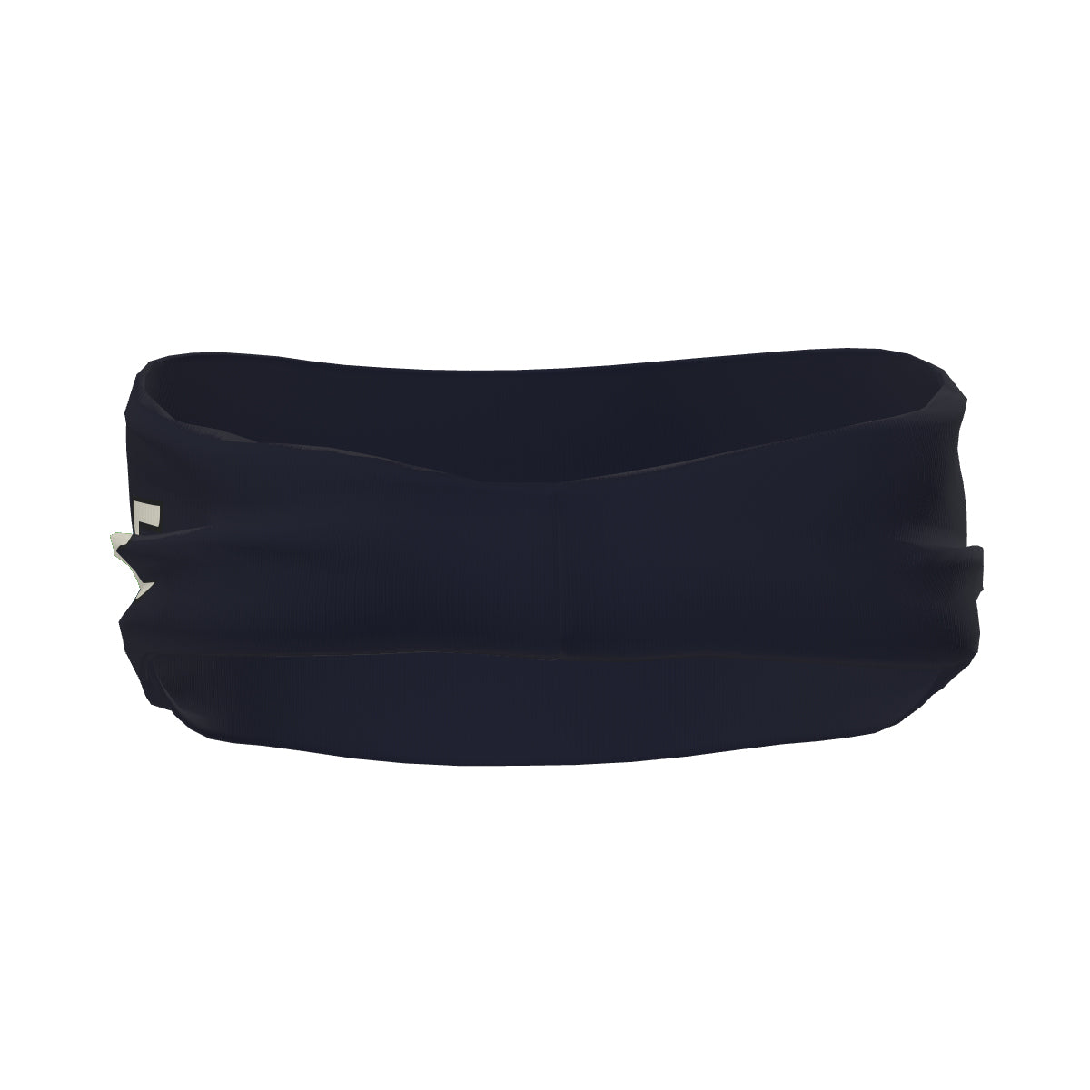 Bandeau de sport personnalisé bleu marine et crème