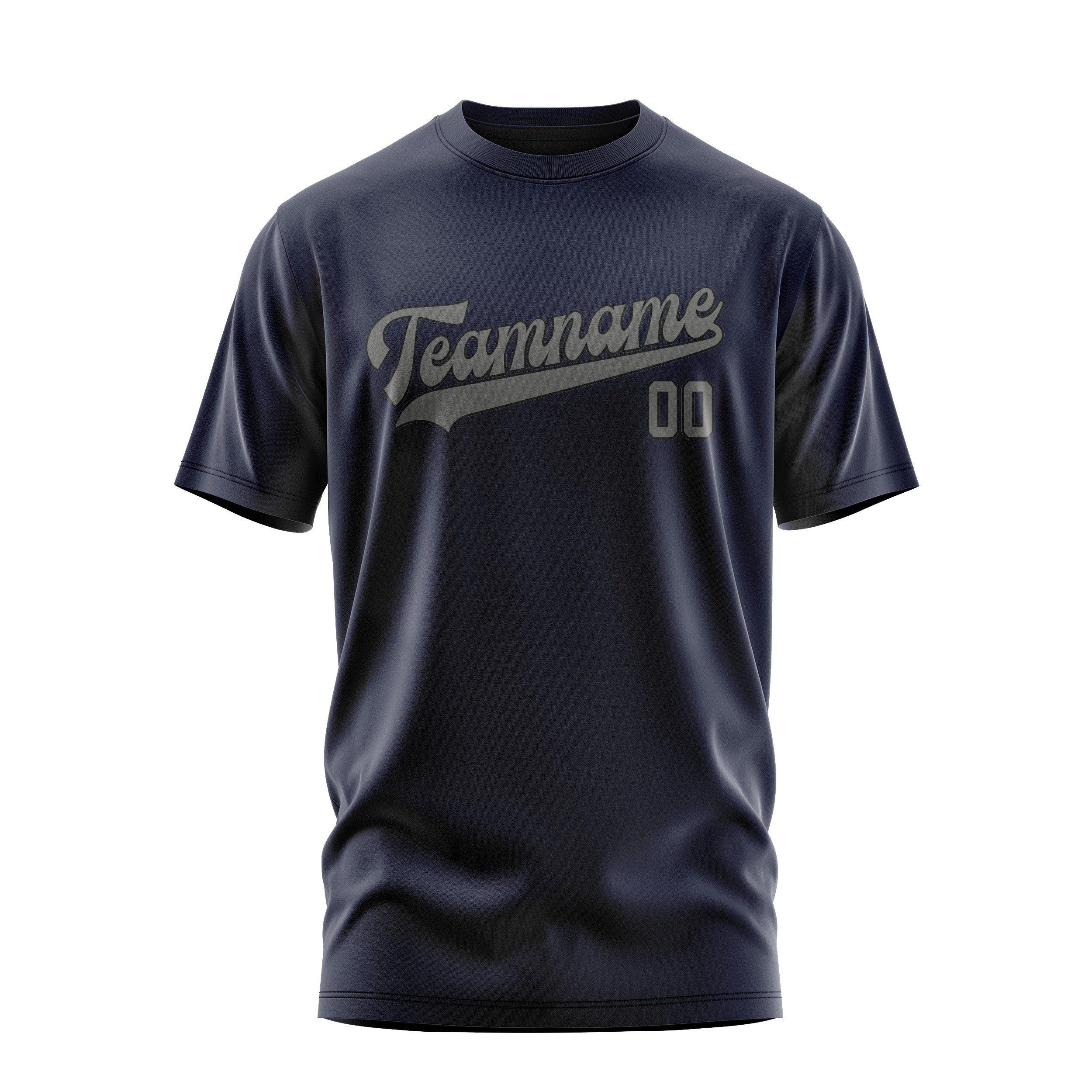 T-shirt personnalisé bleu marine et gris foncé