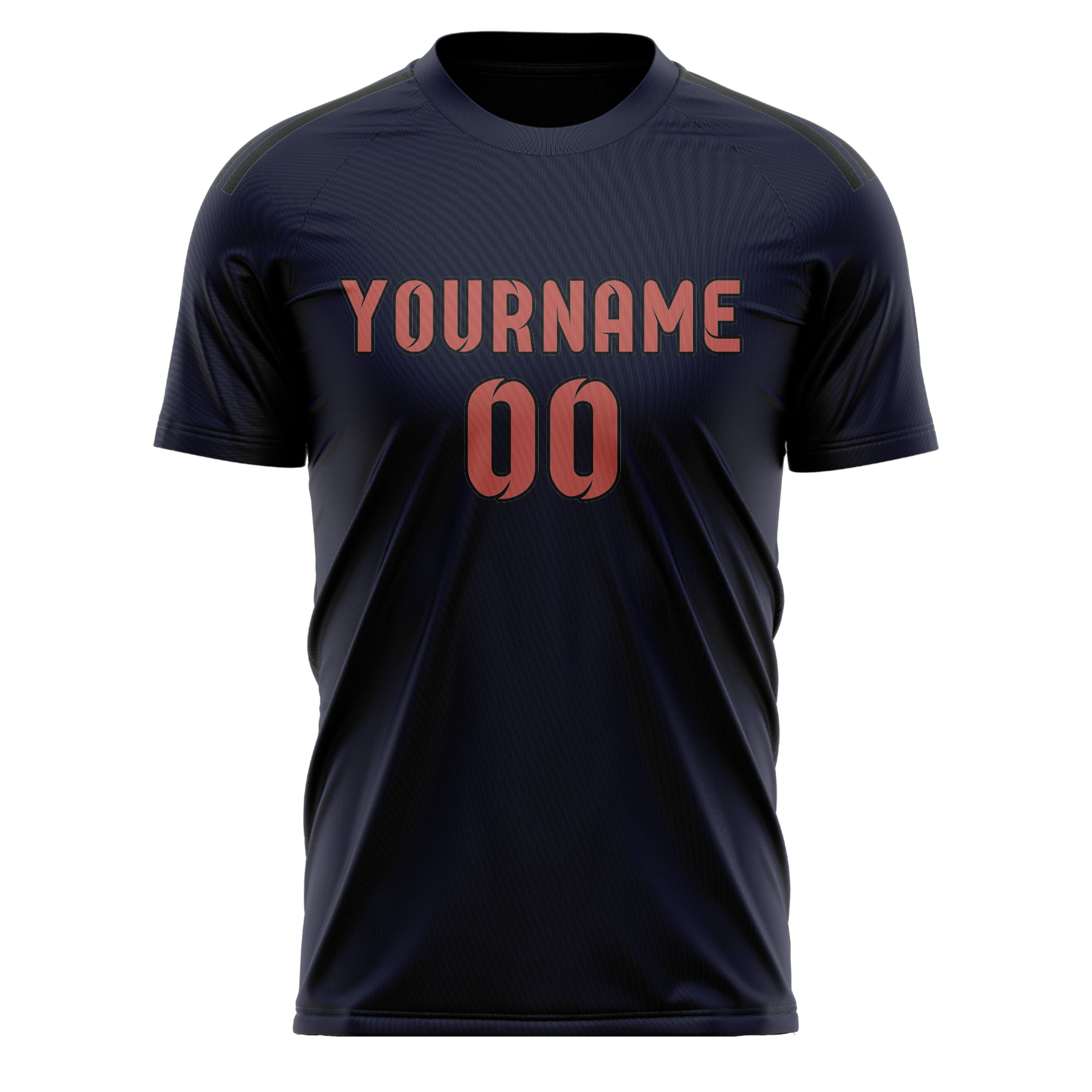 Maillot de football personnalisé Navy Copper Rose
