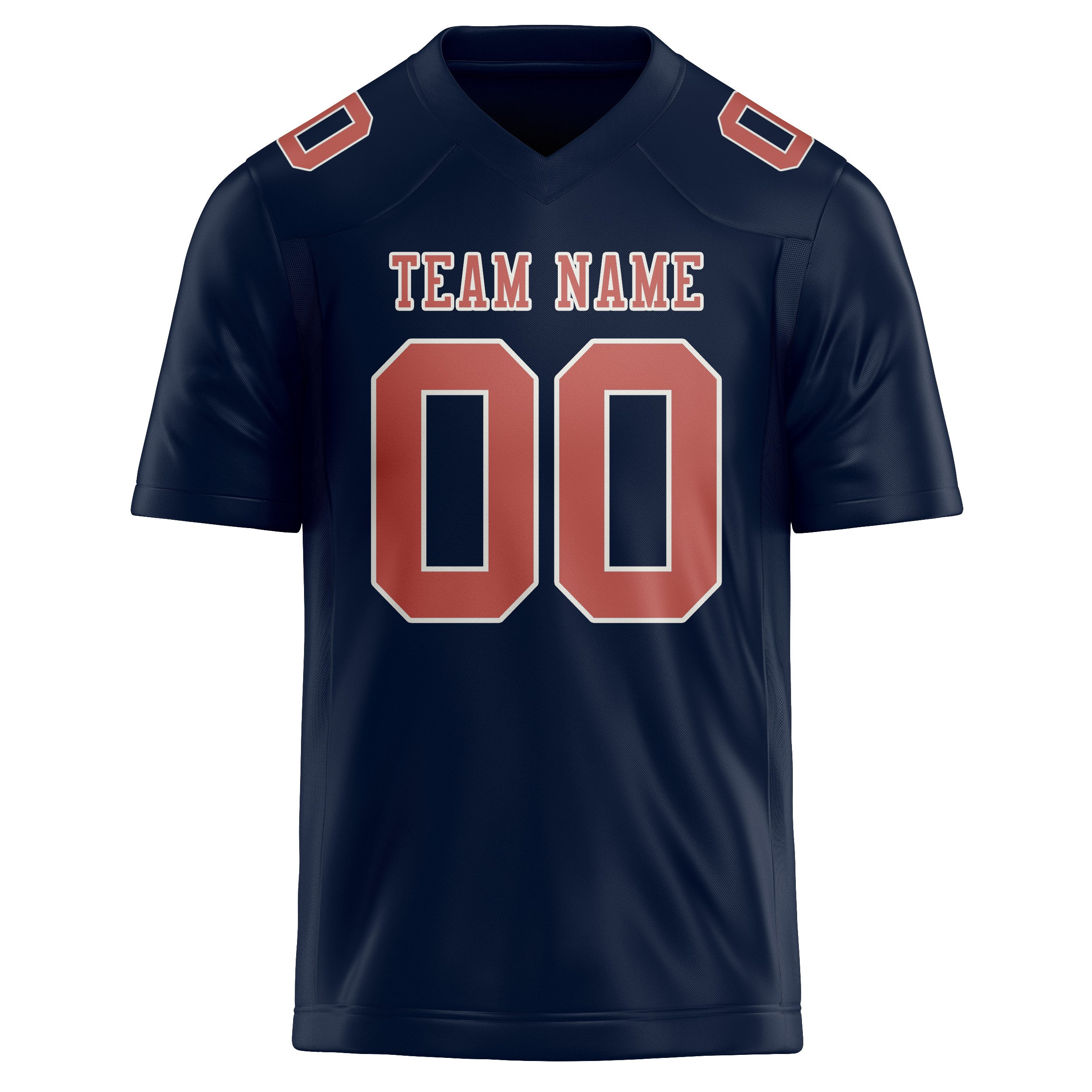 Maillot de football personnalisé Navy Copper Rose