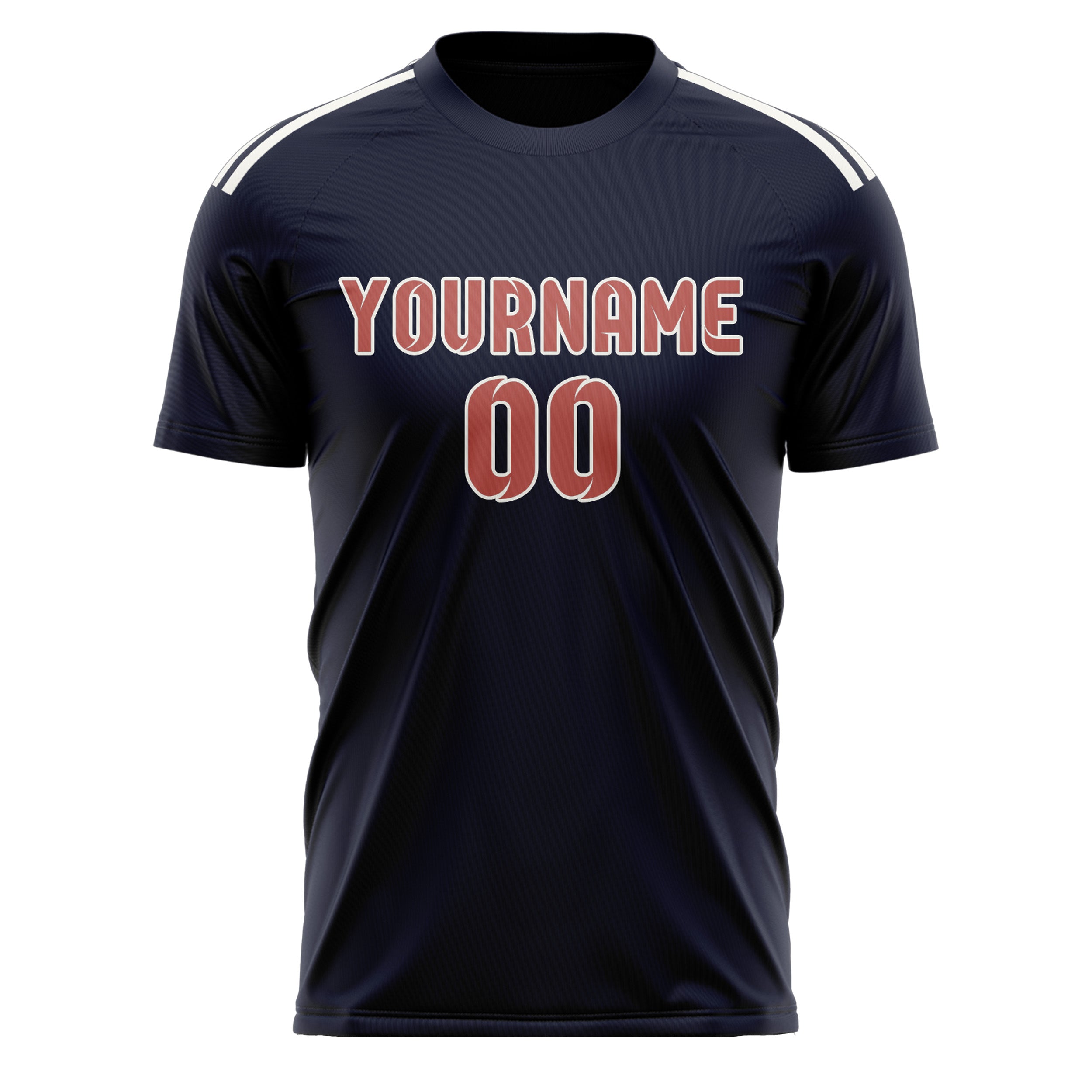Maillot de football personnalisé Navy Copper Rose