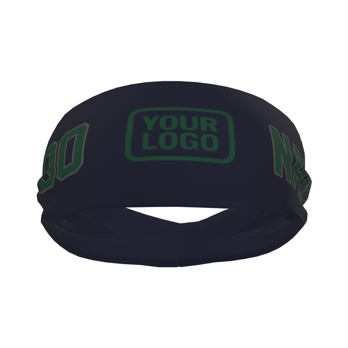 Bandeau de sport vert marine personnalisé