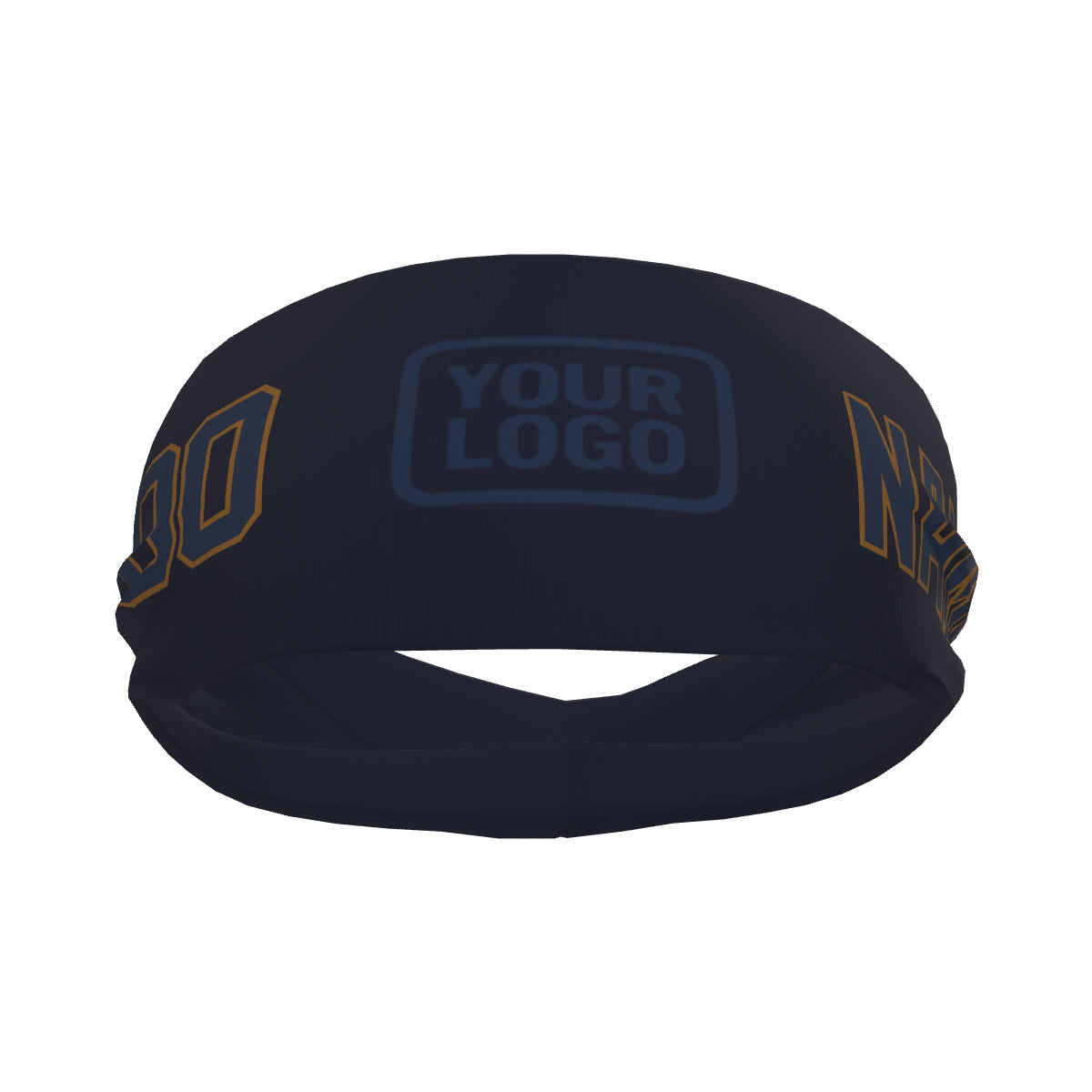 Bandeau de sport bleu marine personnalisé