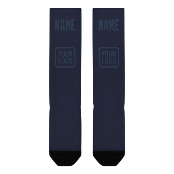 Chaussettes hautes bleu marine personnalisées