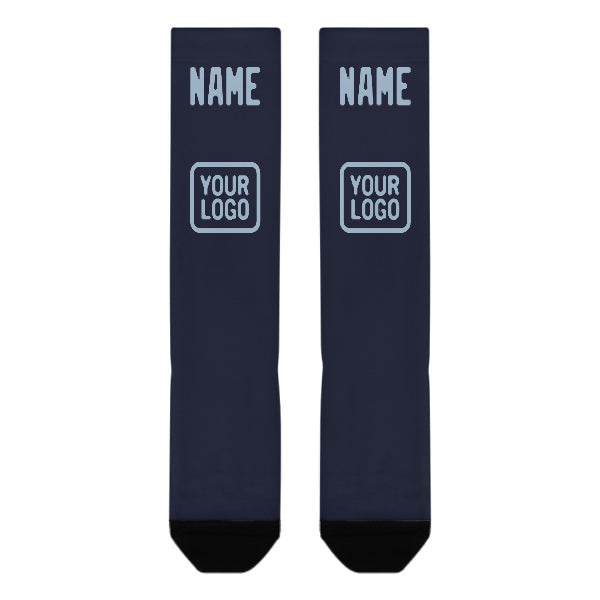 Chaussettes hautes bleu marine personnalisées