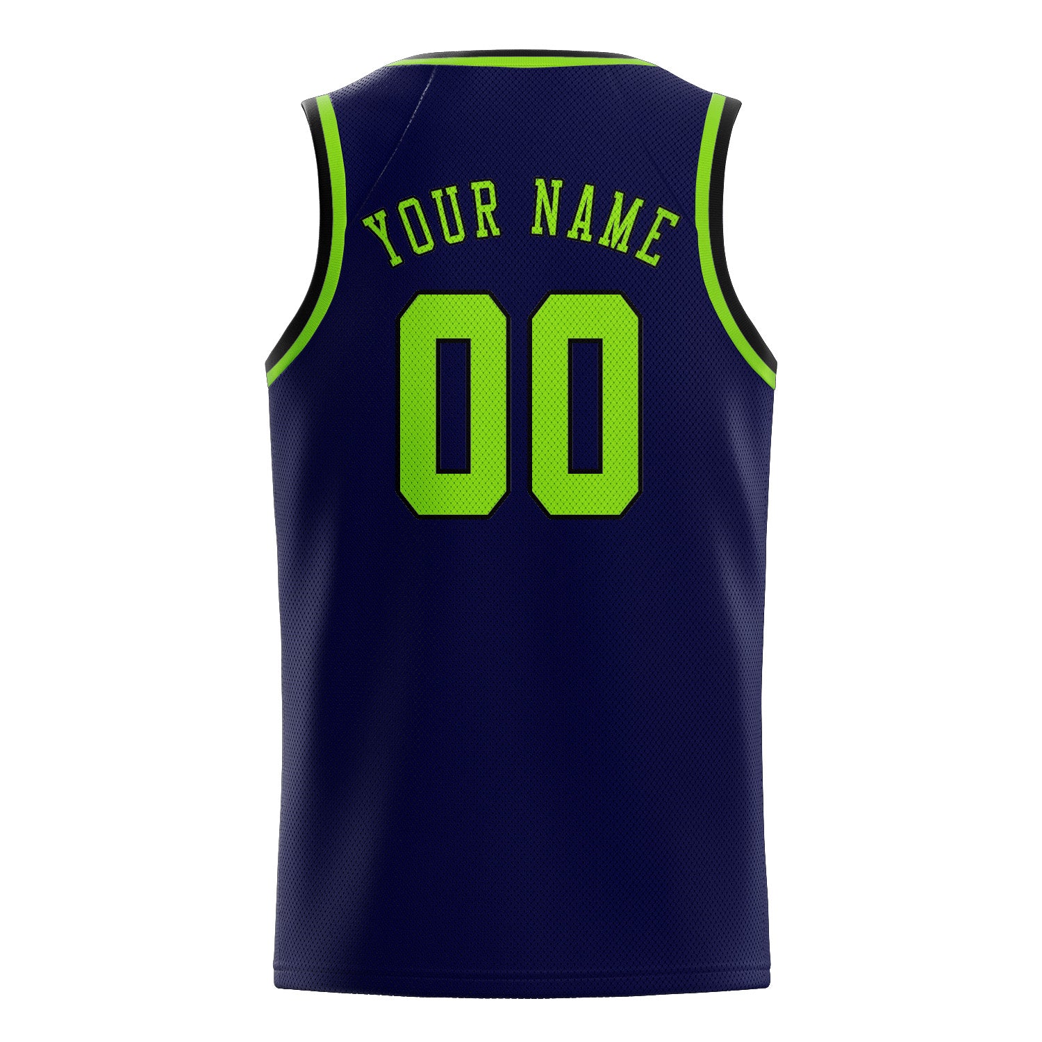 Maillot de basketball personnalisé bleu marine et vert émeraude