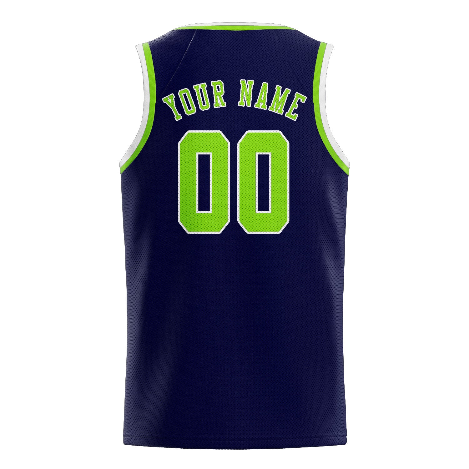 Maillot de basketball personnalisé bleu marine et vert émeraude