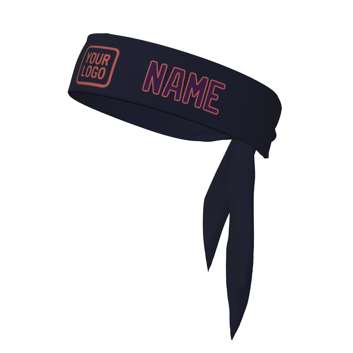 Bandeau personnalisé bleu marine et violet