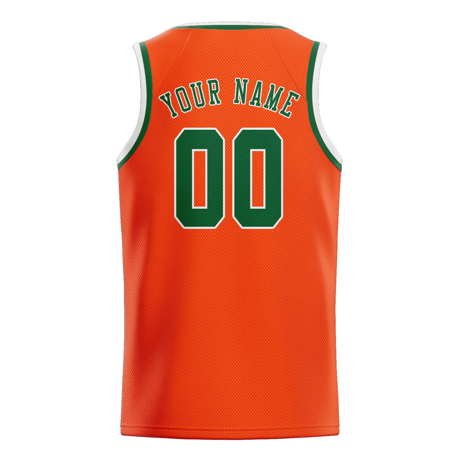 Maillot de basketball personnalisé orange, rouge et vert