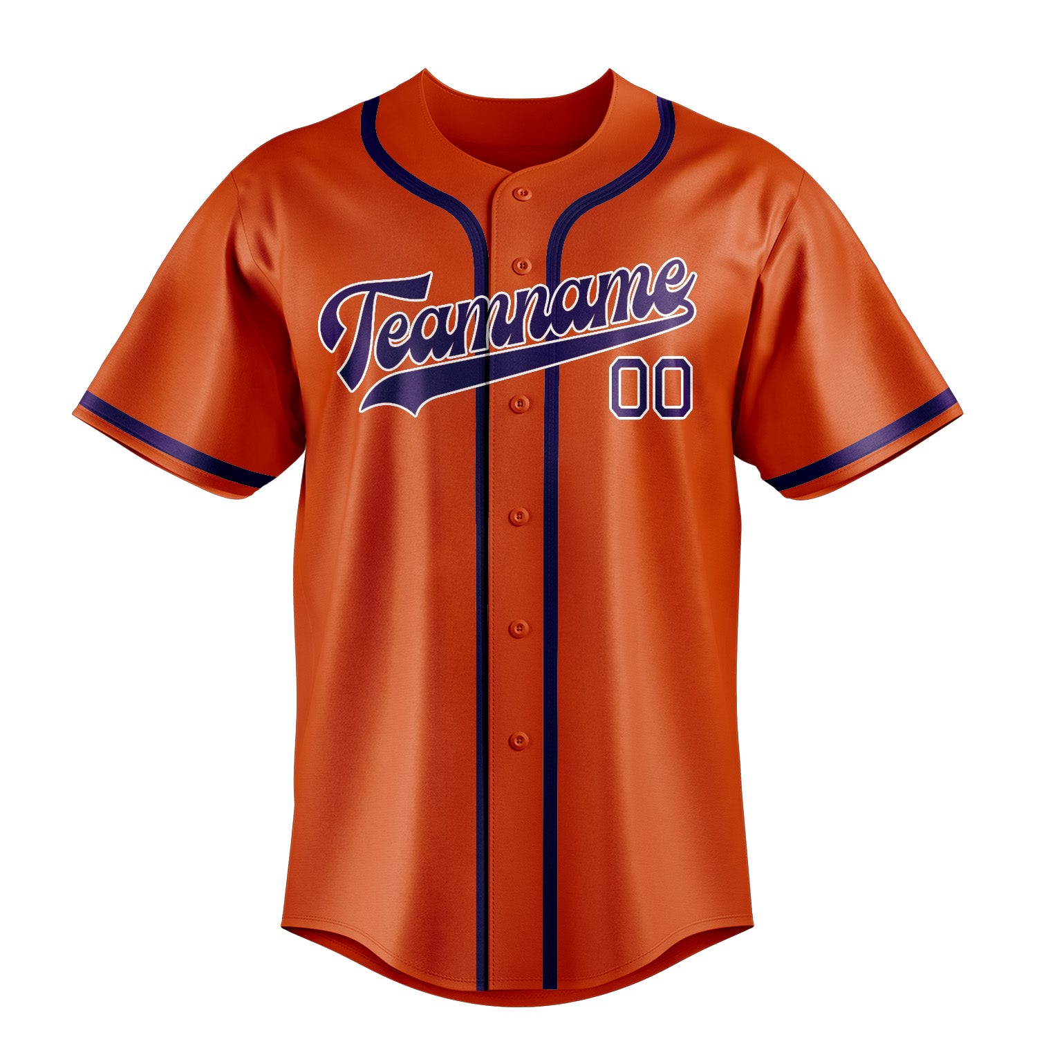 Maillot de baseball personnalisé orange rouge violet