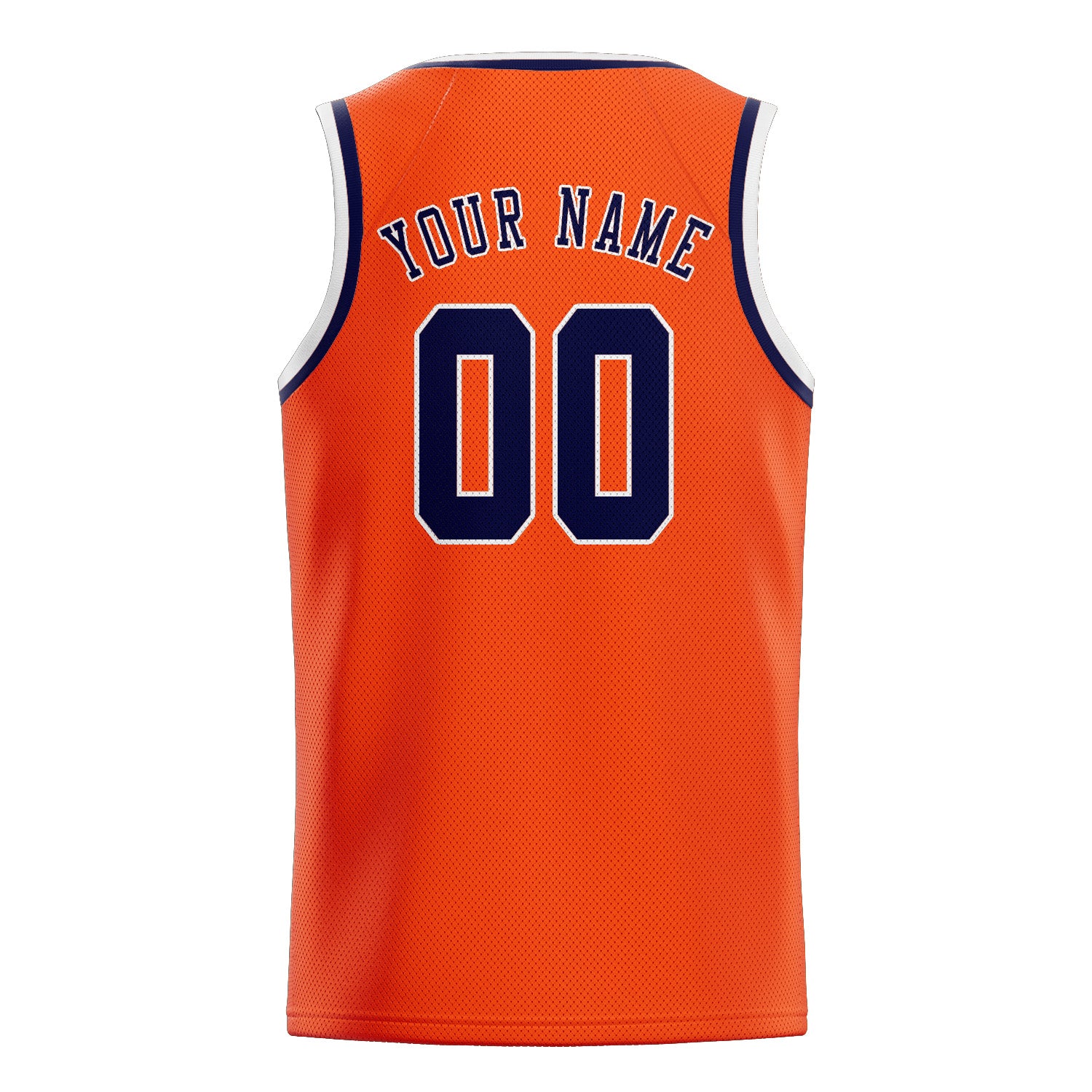 Maillot de basketball personnalisé orange, rouge et marine